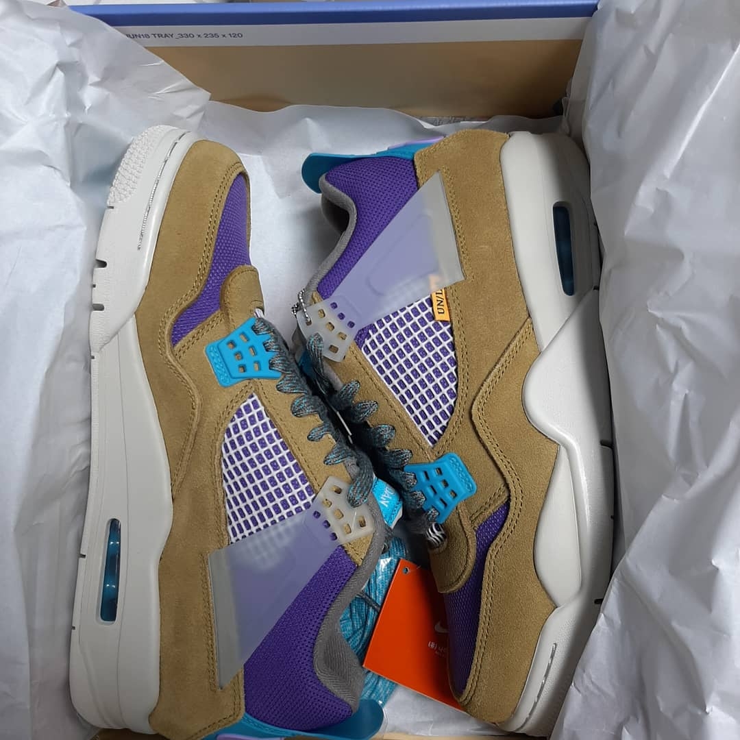 Jordan 4 x Union Retro SP Desert Moss 착용 스타일 - 1