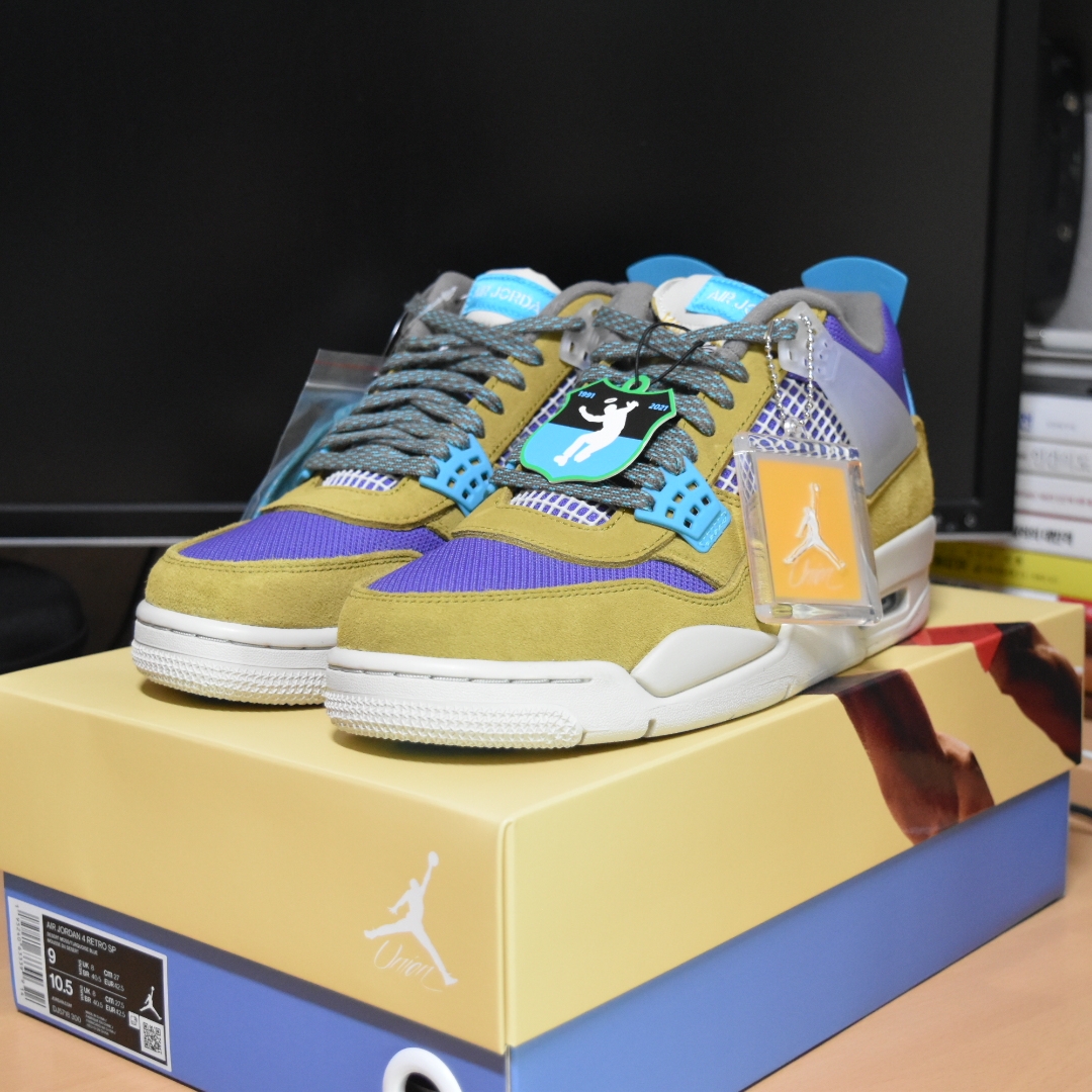 Jordan 4 x Union Retro SP Desert Moss 착용 스타일 - 1