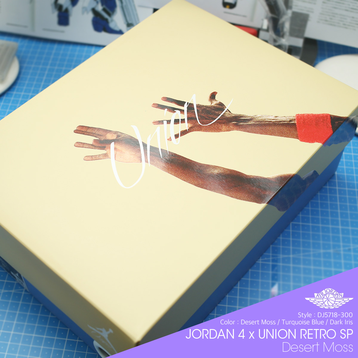Jordan 4 x Union Retro SP Desert Moss 착용 스타일 - 5