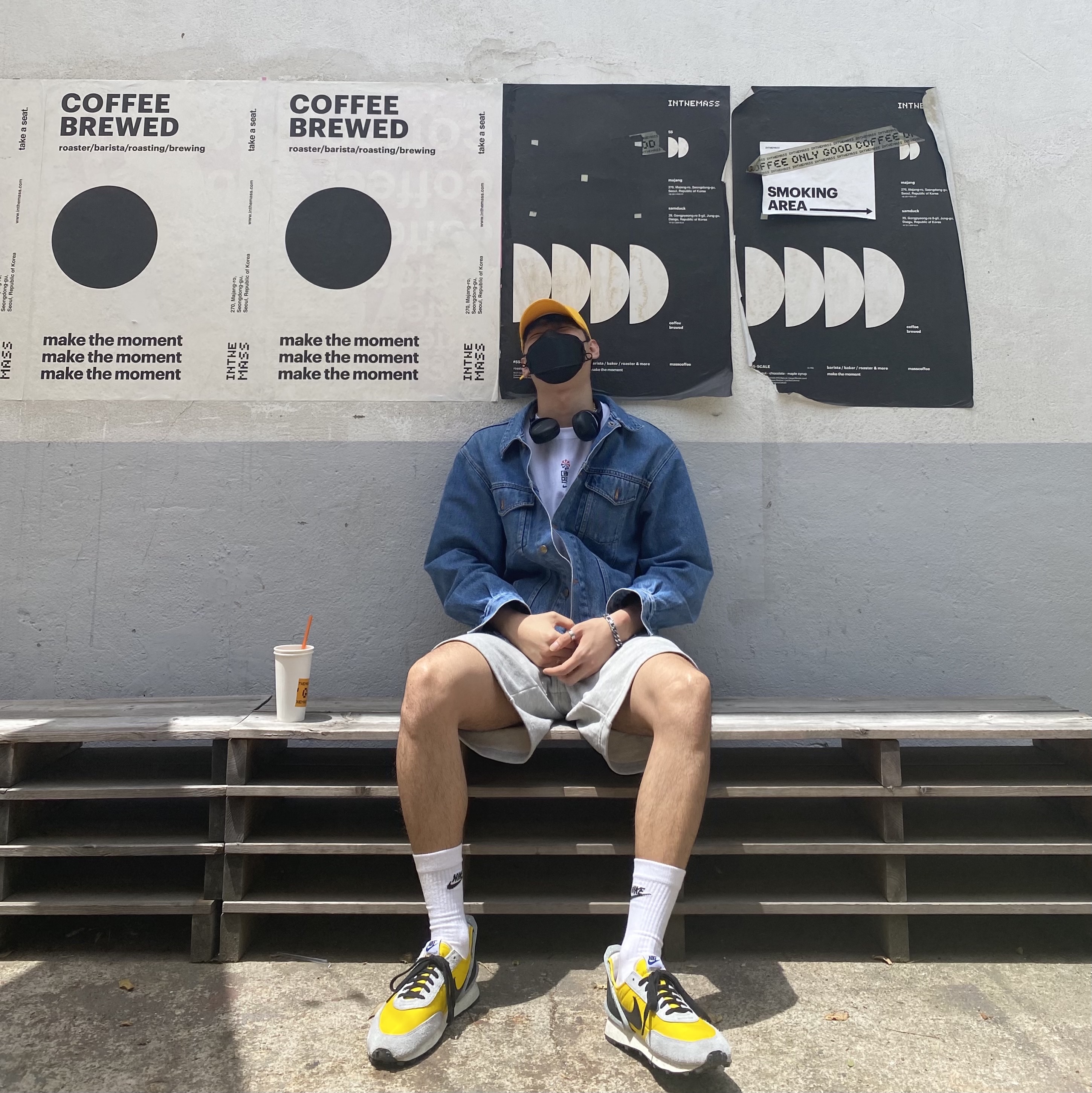 Nike x Undercover Daybreak Bright Citron 착용 스타일 - 2