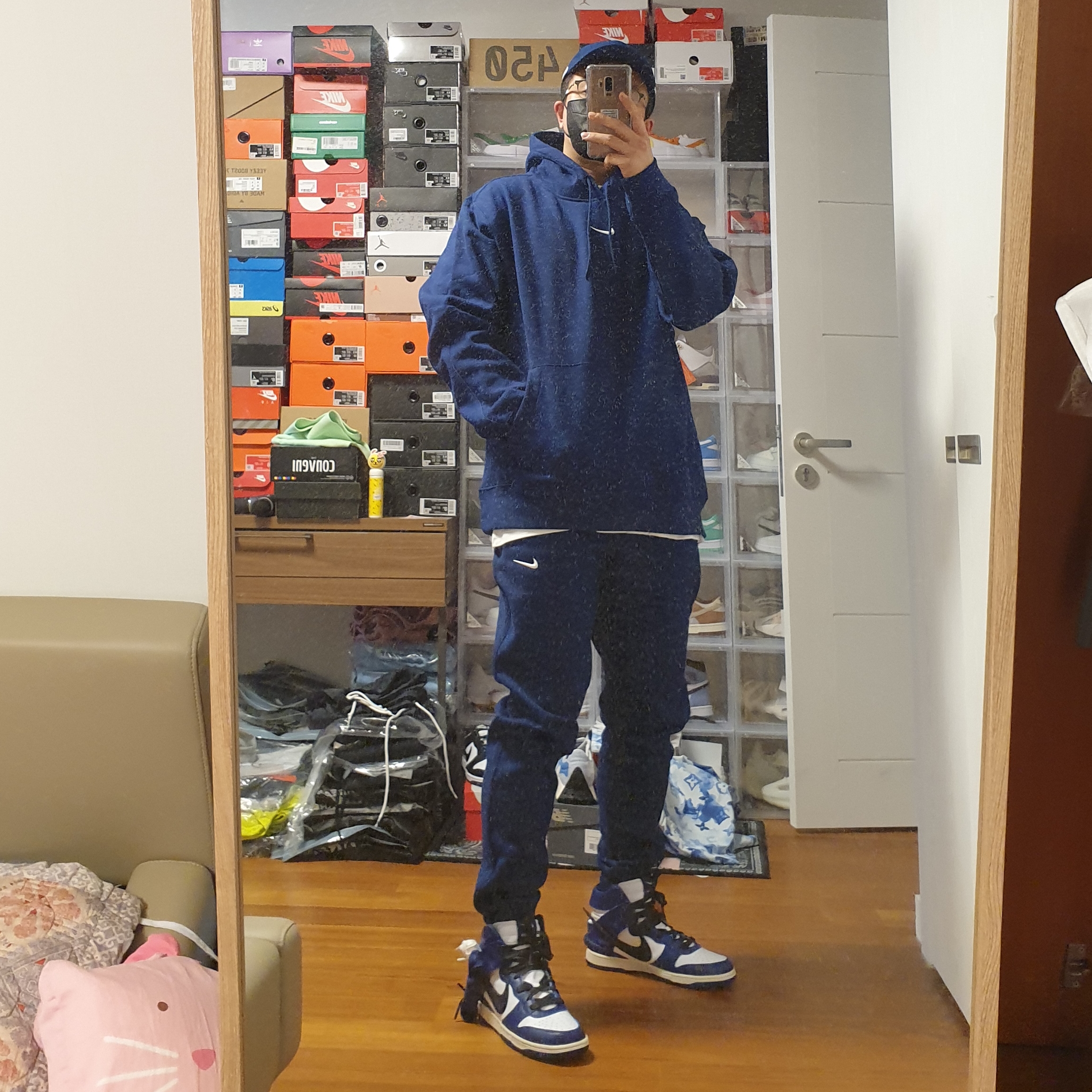 Nike x Drake Nocta Cardinal Stock Essential Hoodie Navy - US/EU, Nike x Drake Nocta Cardinal Stock Essential Cap Navy 착용 스타일 - 1