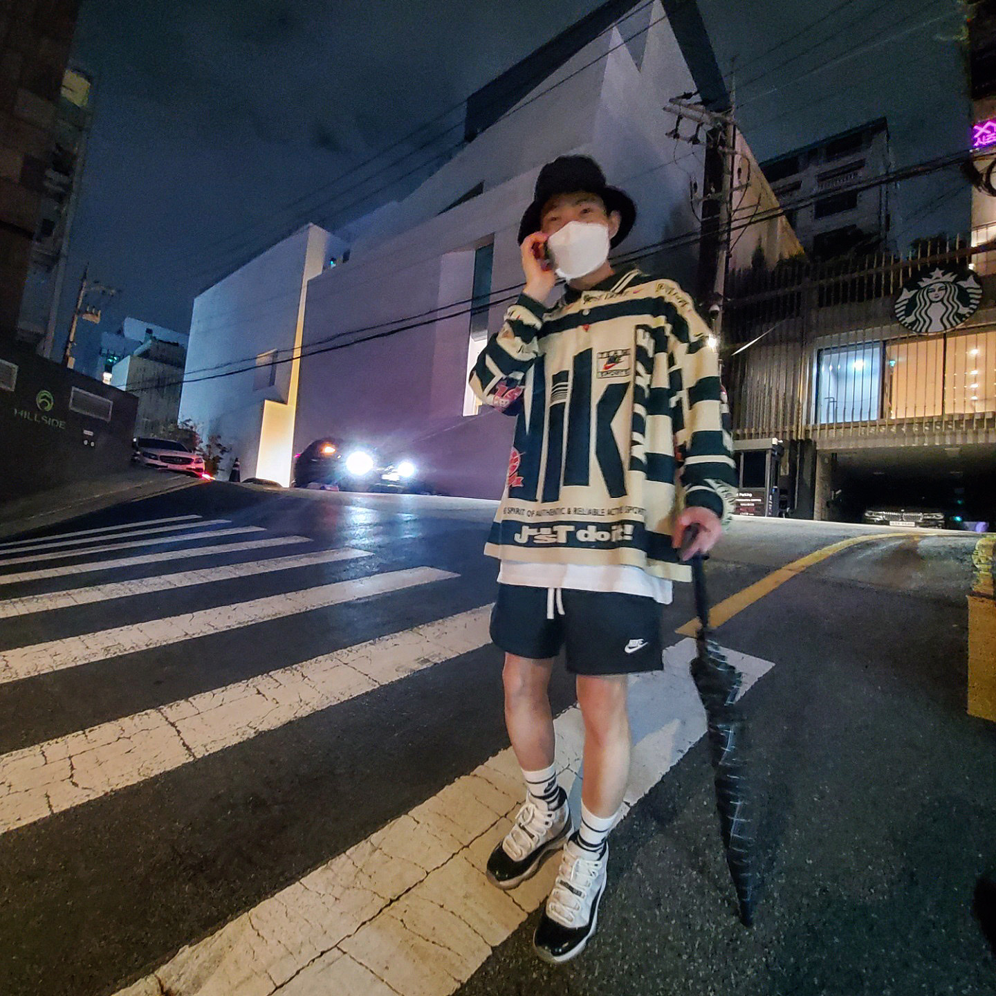 Nike x Cactus Plant Flea Market Long Sleeve Polo Natural - US/EU, Nike x Stussy Bucket Hat Black 착용 스타일
