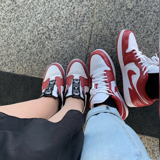 Jordan 1 Low Gym Red White 착용 스타일