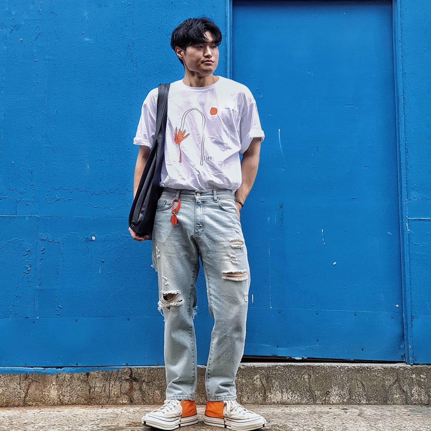 Converse x Feng Chen Wang Chuck 70 2-in-1 Persimmon Orange 착용 스타일 - 1