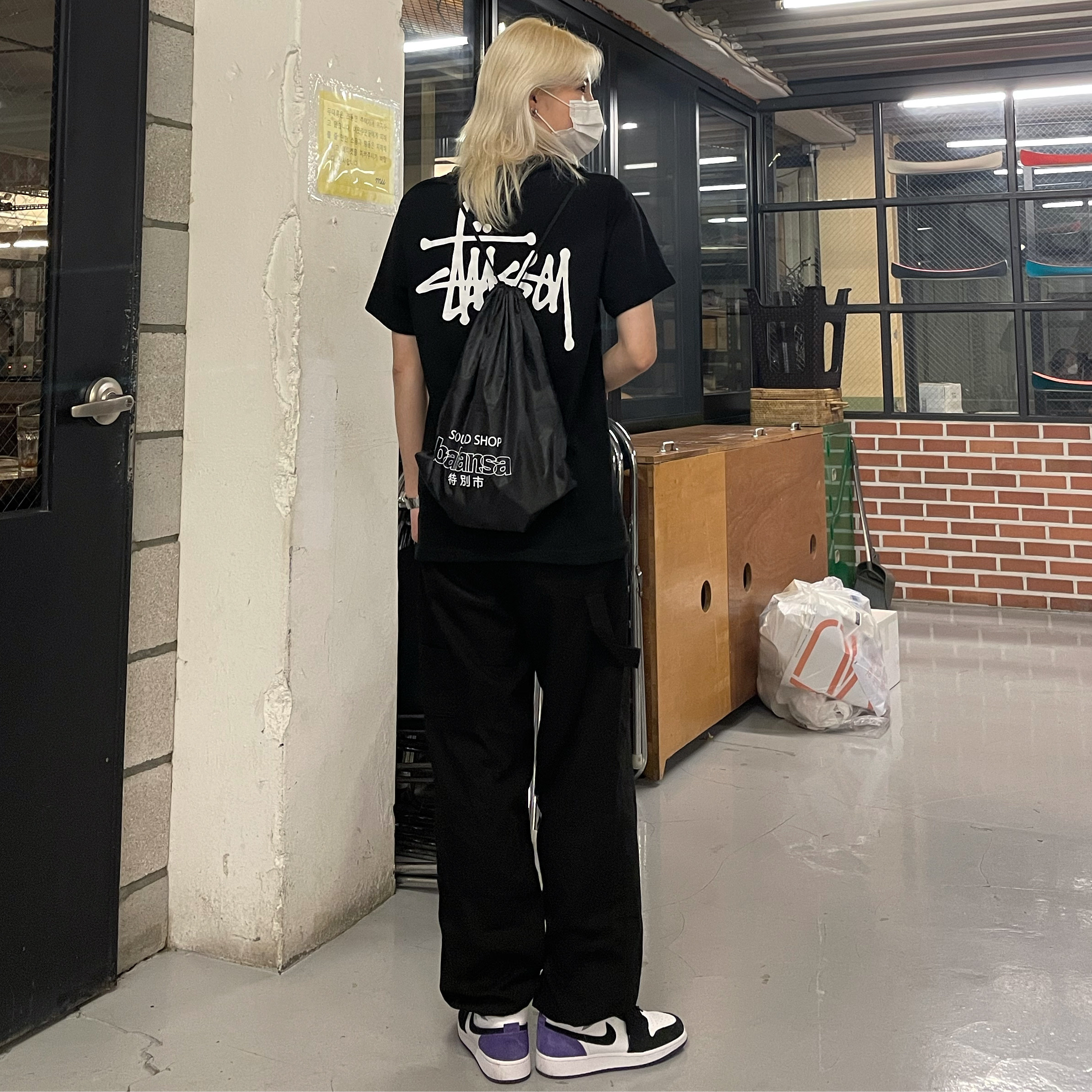 (GS) Jordan 1 Mid SE Court Purple 착용 스타일