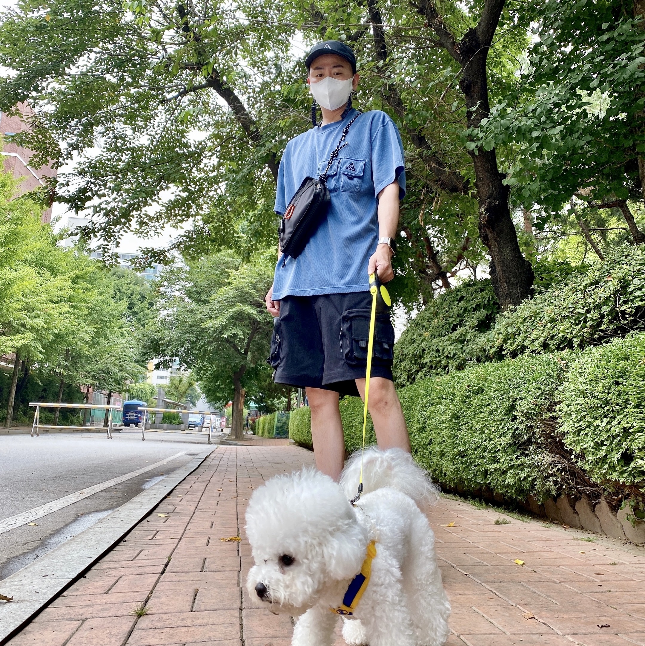 Nike ACG Cargo Shorts Black - Asia, Nike ACG Watchman Peak T-Shirt Blue Void - Asia 착용 스타일 - 1