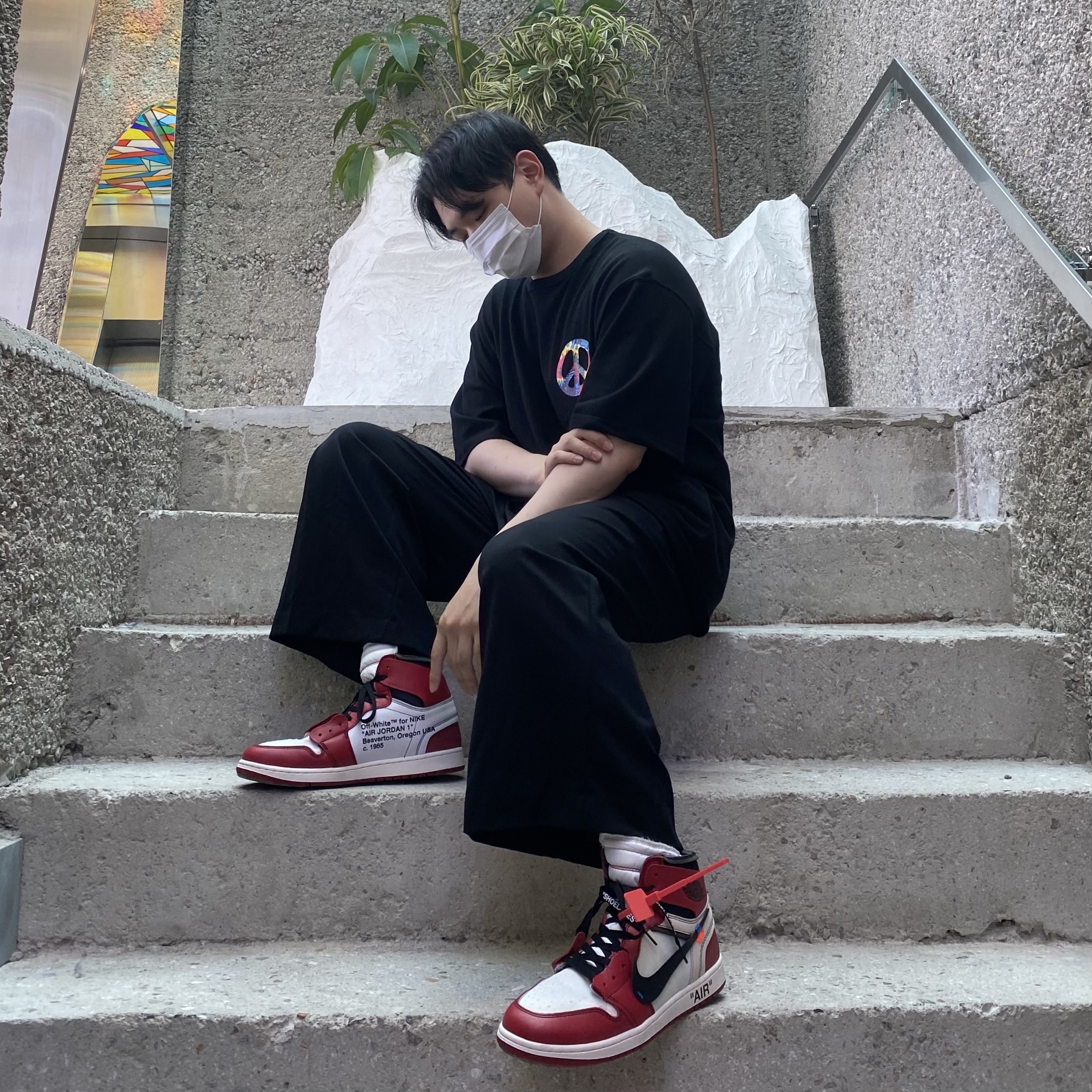 Jordan 1 x Off-White Retro High Chicago The Ten 착용 스타일