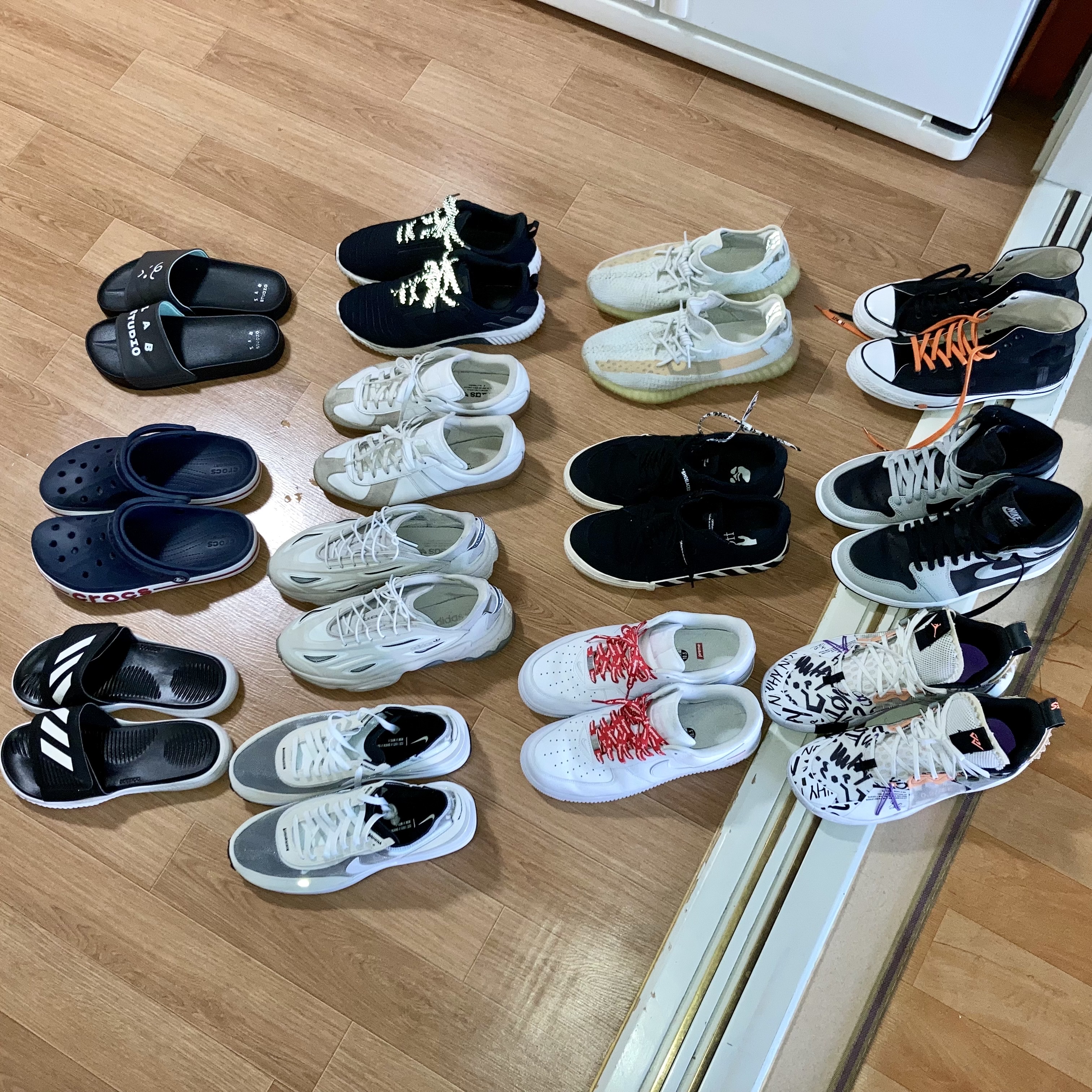 Nike Waffle One Infinite Lilac, Nike x Supreme Air Force 1 Low White 착용 스타일 - 2