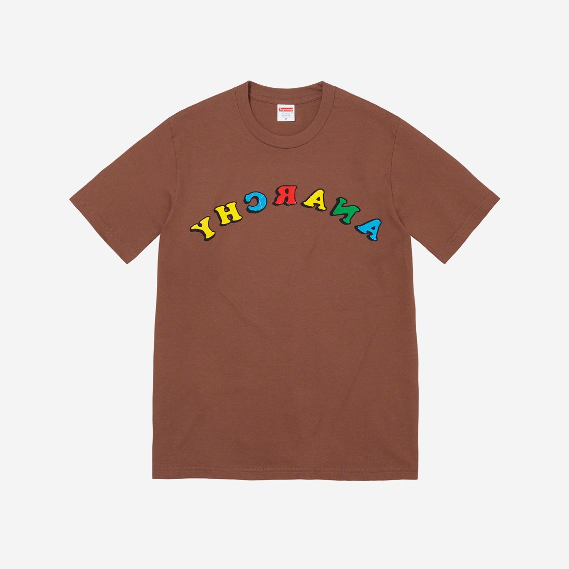 Supreme x Jamie Reid Anarchy T-Shirt Brown - 21SS 상세 이미지 1