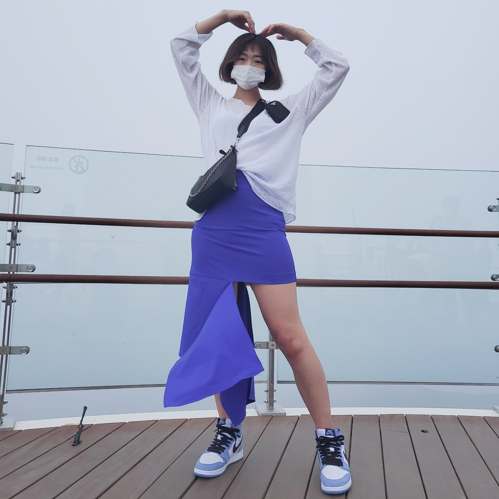 (GS) Jordan 1 Retro High OG University Blue 착용 스타일