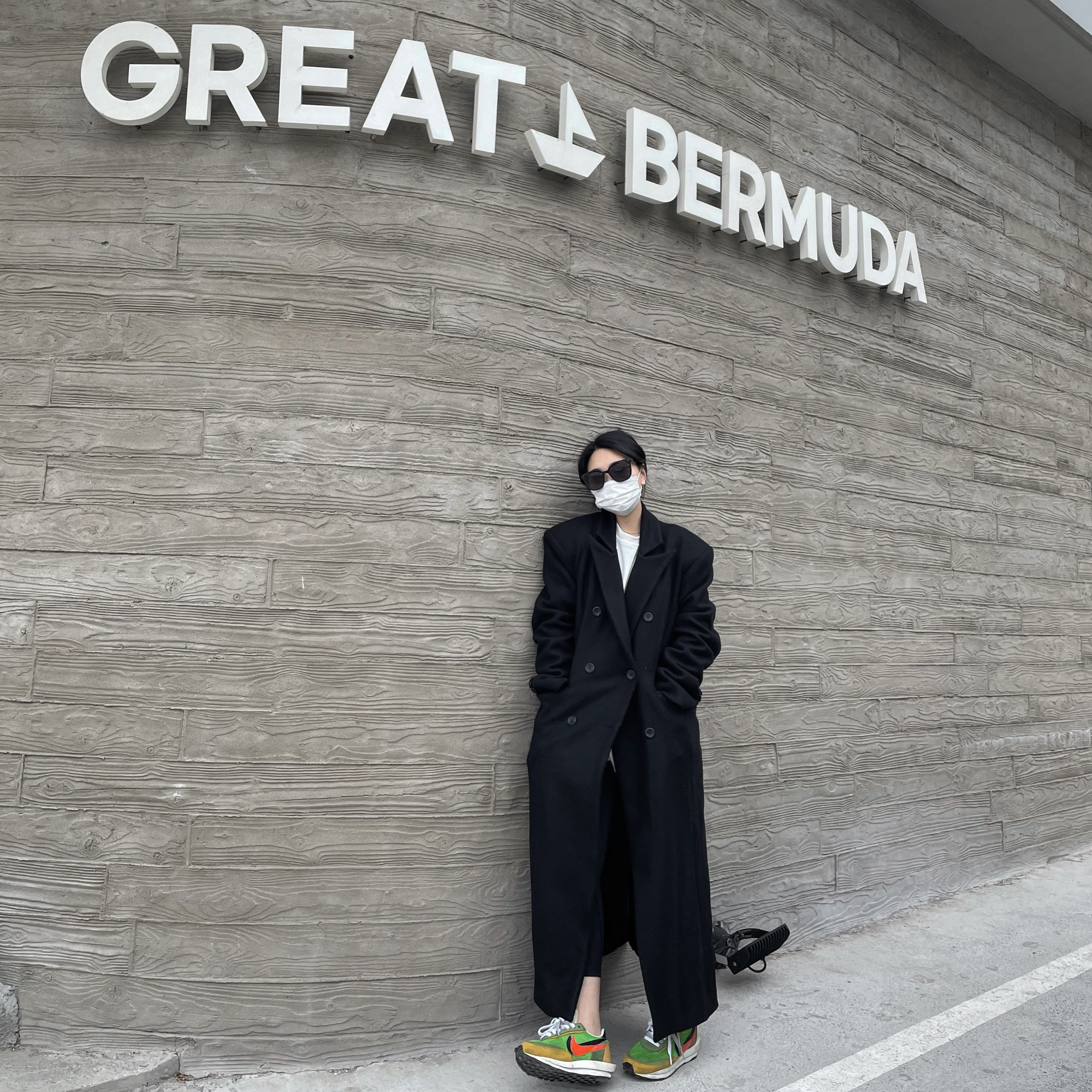 Nike x Sacai LDWaffle Green Multi 착용 스타일