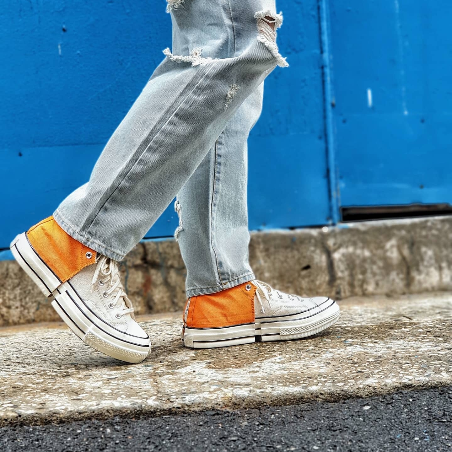 Converse x Feng Chen Wang Chuck 70 2-in-1 Persimmon Orange 착용 스타일 - 2