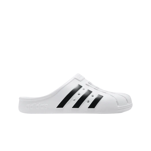 아디다스 아딜렛 클로그 화이트 블랙,Adidas Adilette Clog White Black