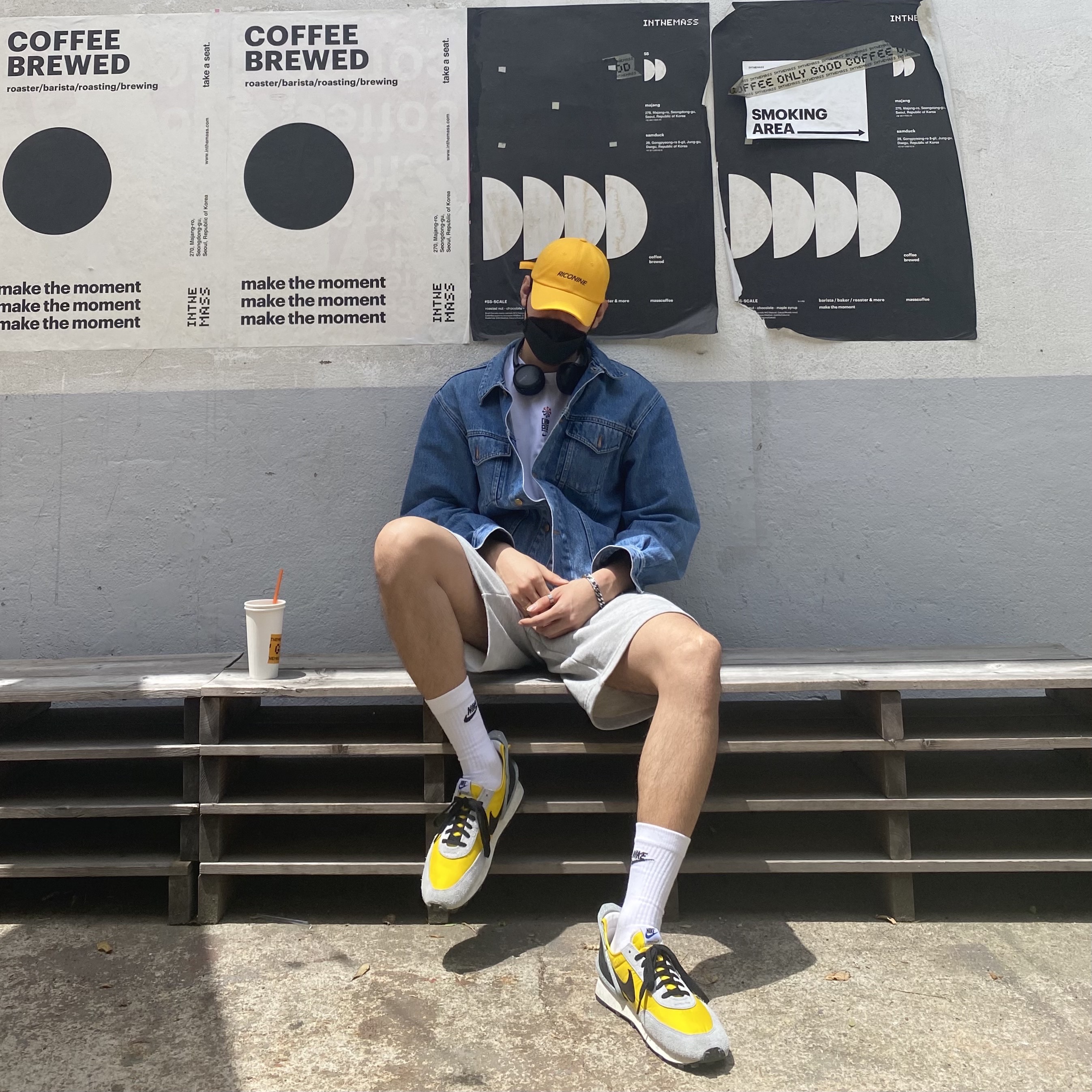 Nike x Undercover Daybreak Bright Citron 착용 스타일 - 1