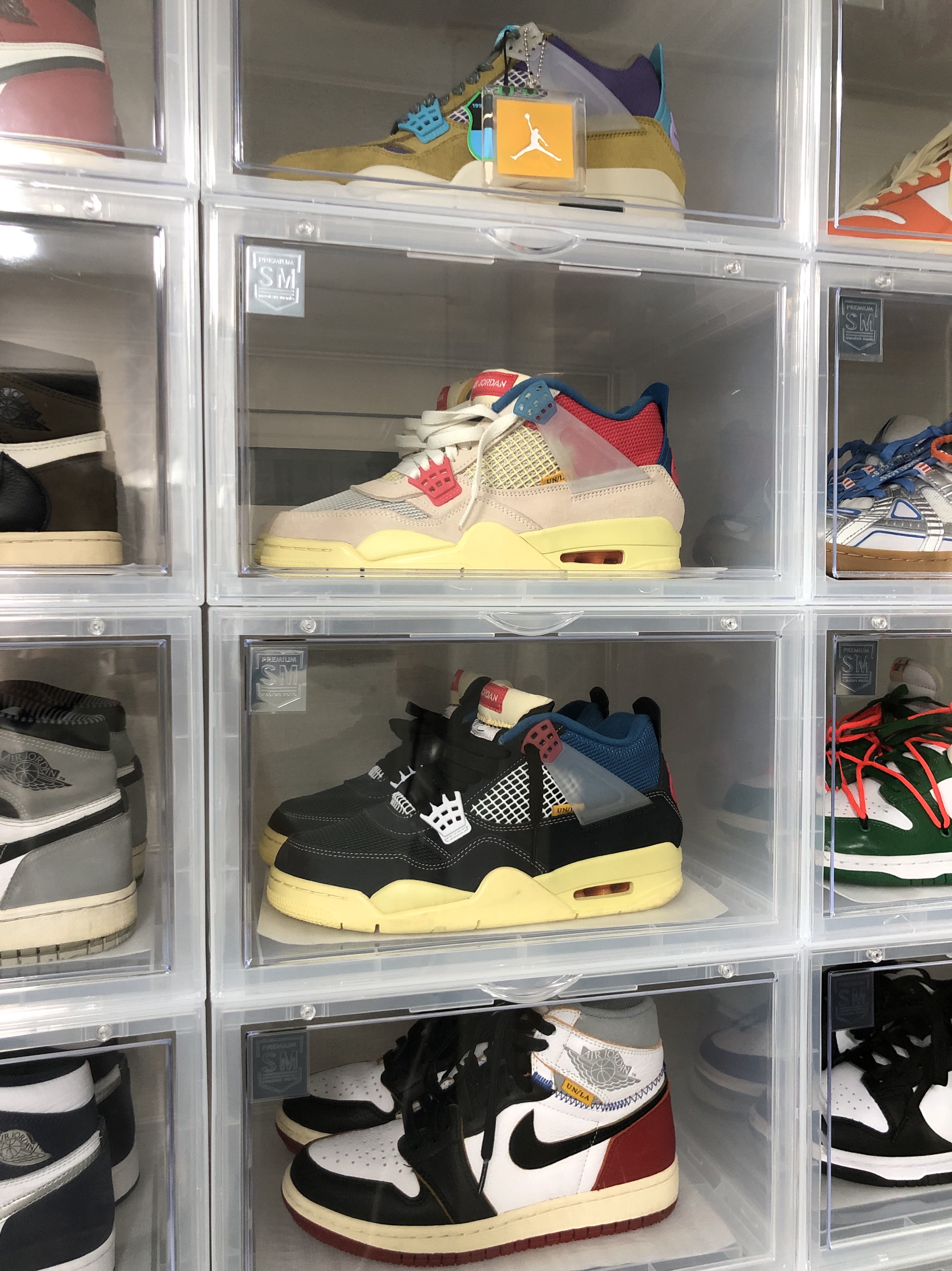 Jordan 4 x Union Retro SP Desert Moss, Jordan 4 x Union Retro Off Noir 착용 스타일