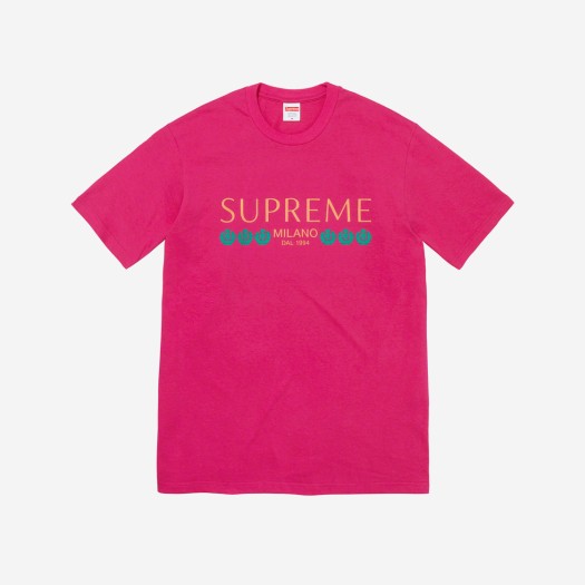 슈프림 밀라노 티셔츠 핑크 - 21SS