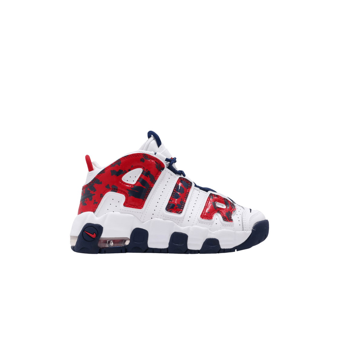CZ7886-100 (PS) Nike Air More Uptempo Red Navy Camo