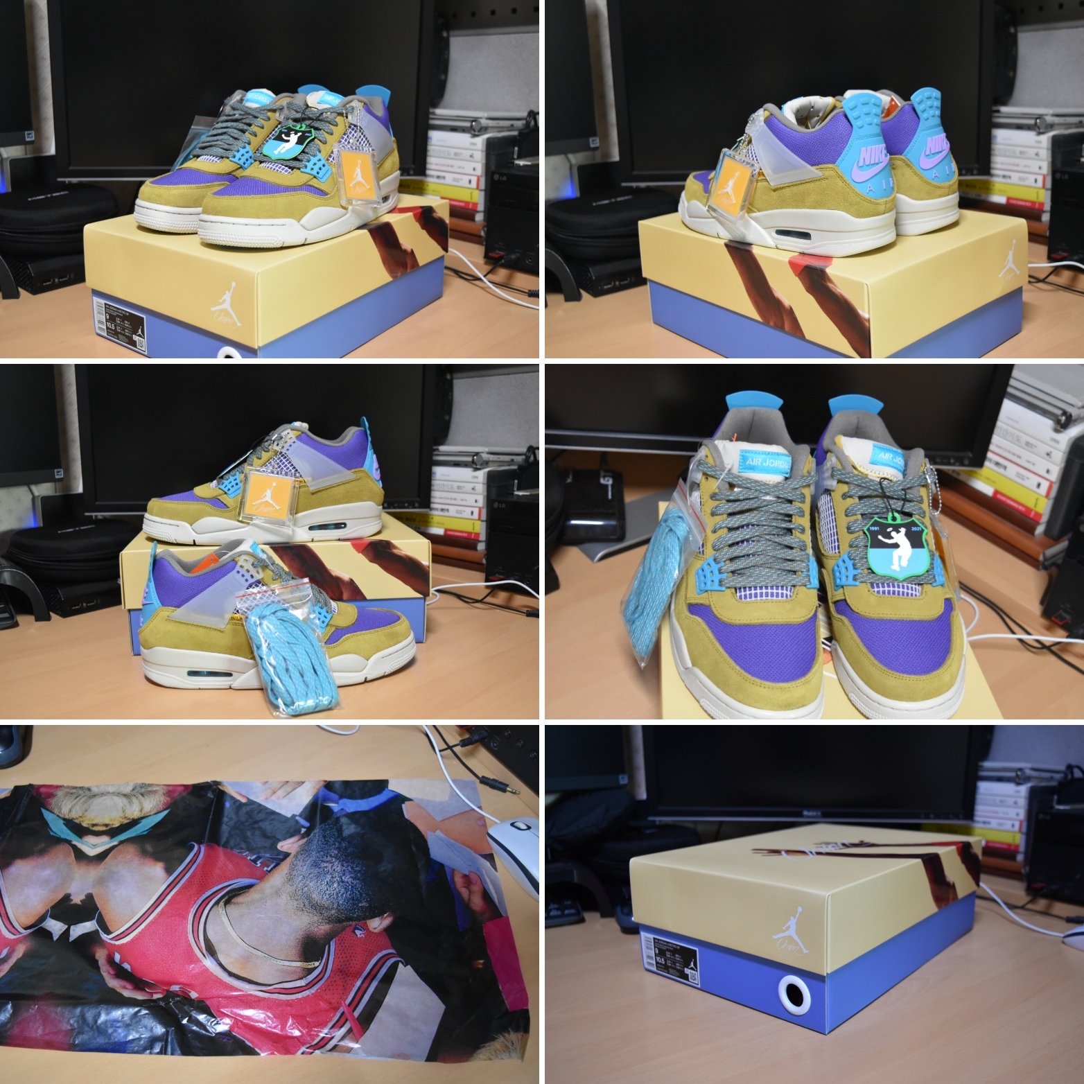 Jordan 4 x Union Retro SP Desert Moss 착용 스타일 - 5