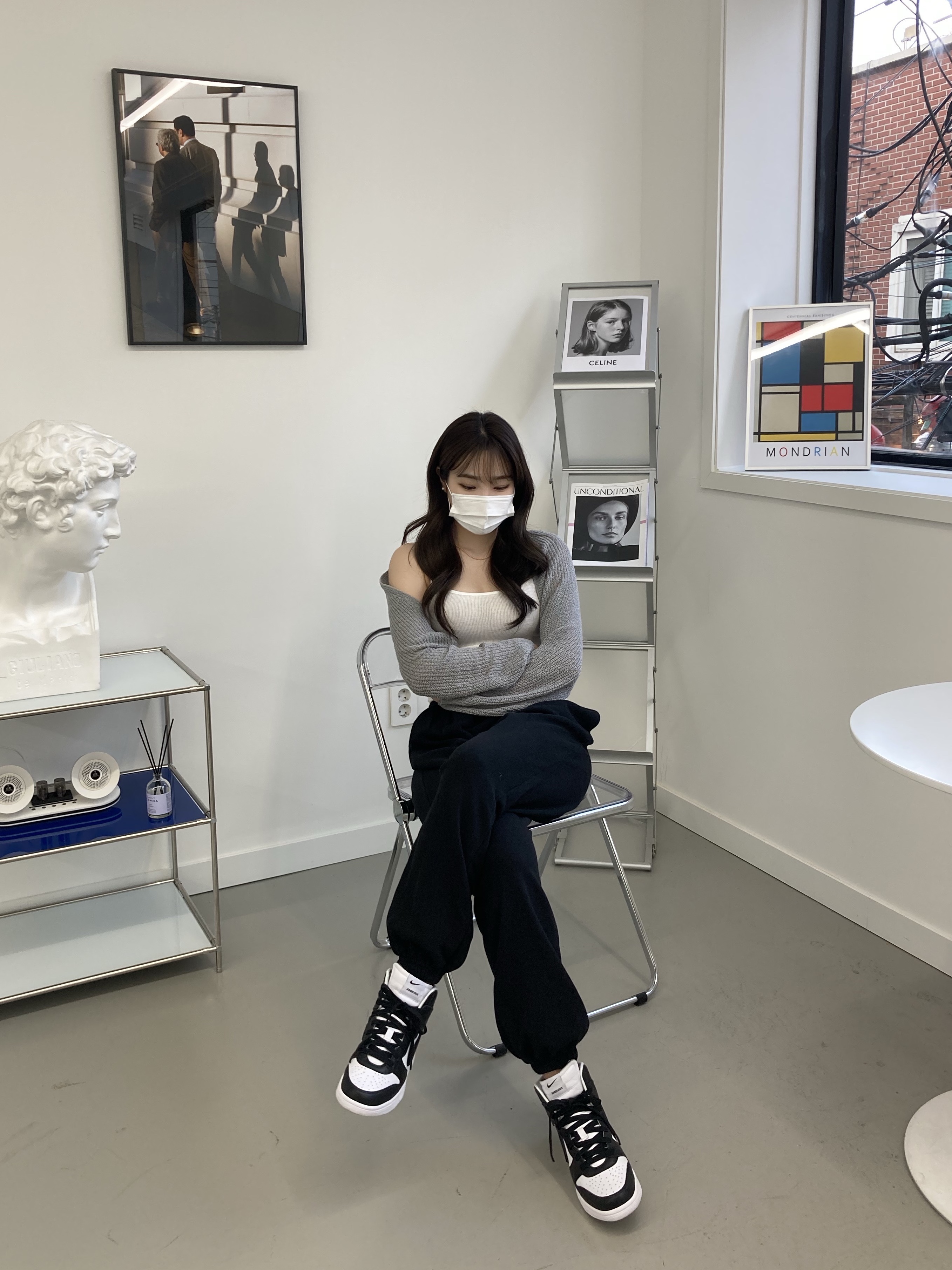 Nike x Ambush Dunk High Black 착용 스타일