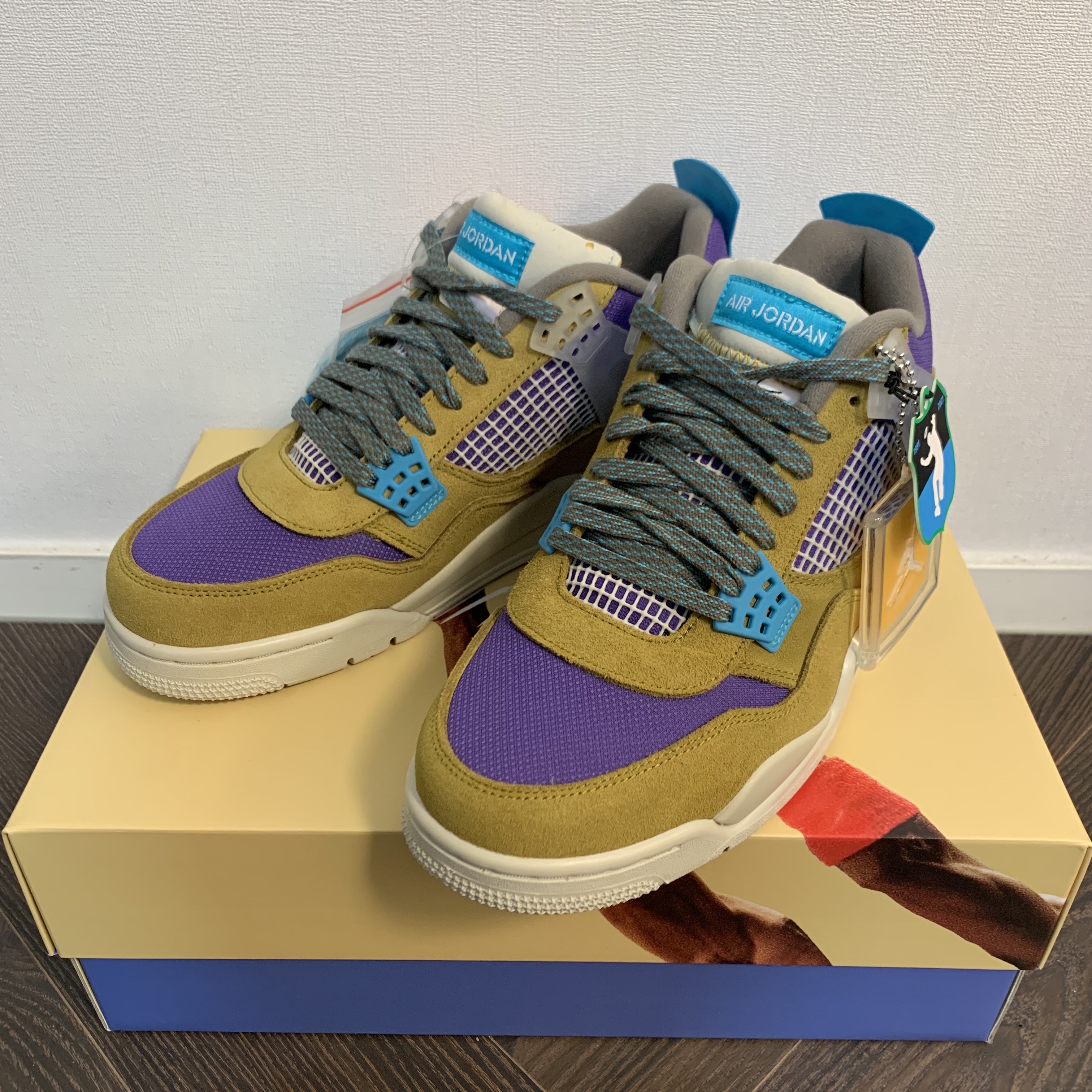 Jordan 4 x Union Retro SP Desert Moss 착용 스타일 - 1