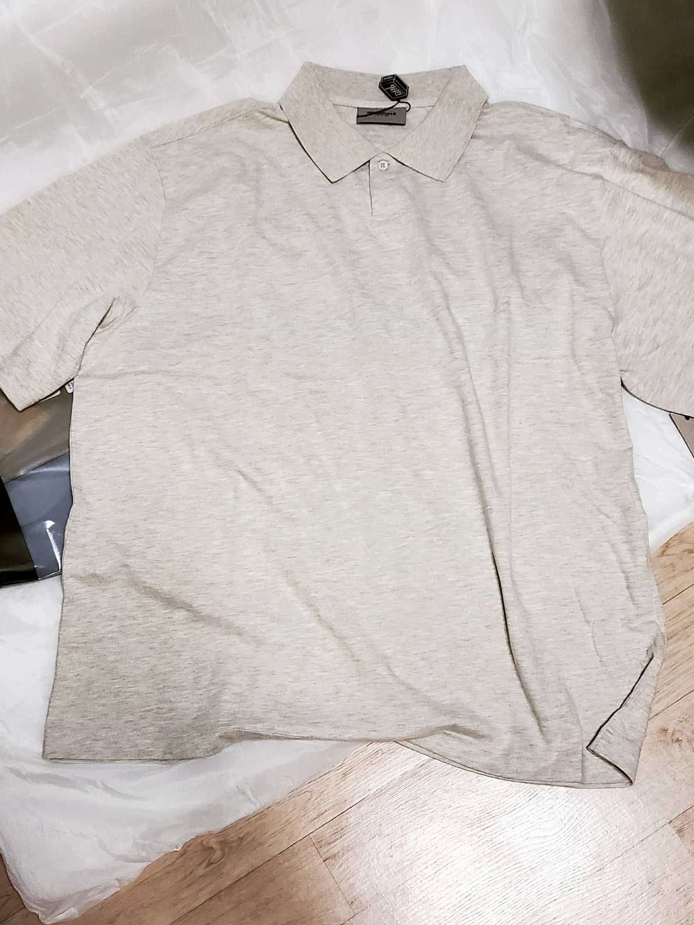 Essentials Short Sleeve Polo Oatmeal - 21SS 착용 스타일 - 3