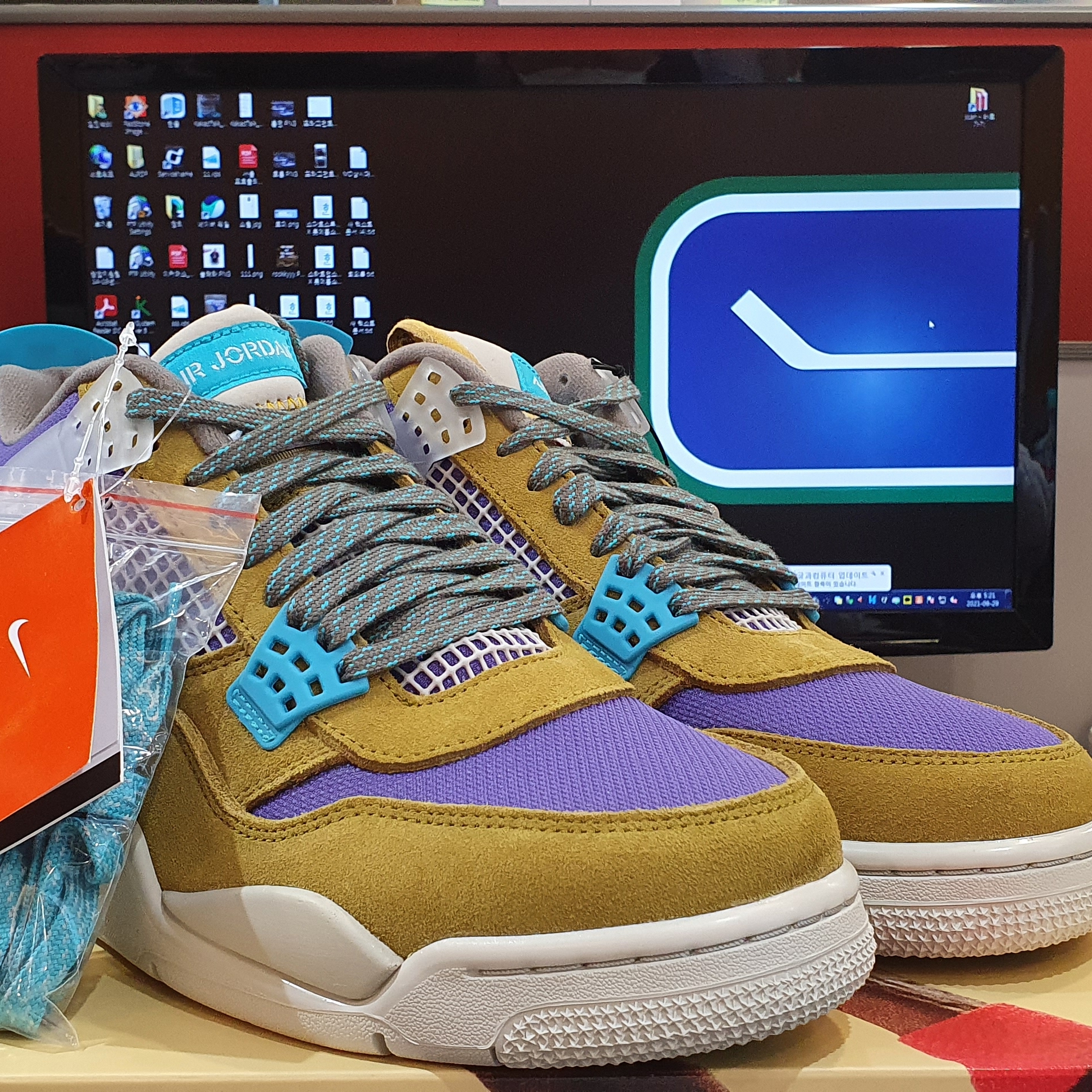 Jordan 4 x Union Retro SP Desert Moss 착용 스타일