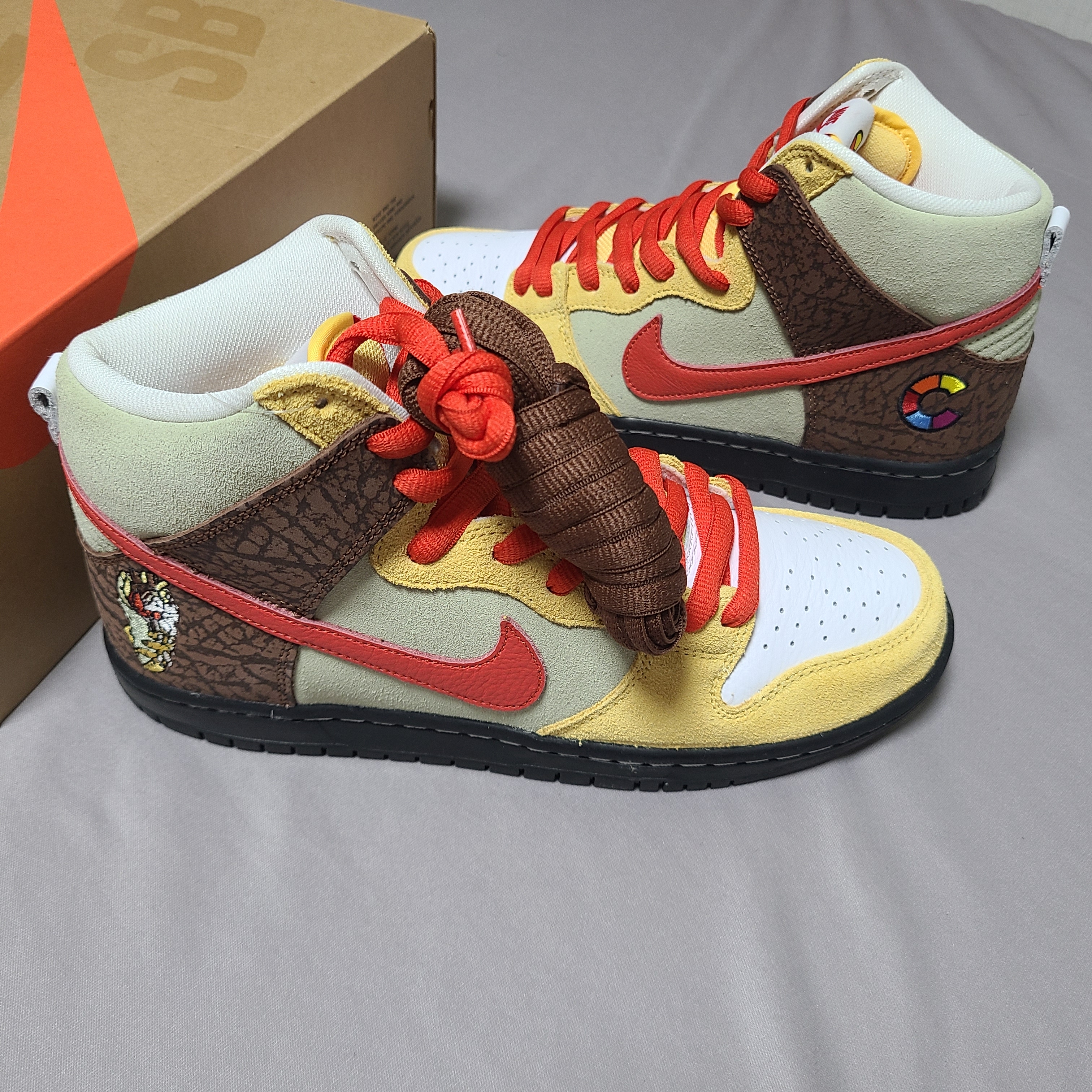 Nike x Color Skates SB Dunk High Pro Kebab and Destroy 착용 스타일 - 2