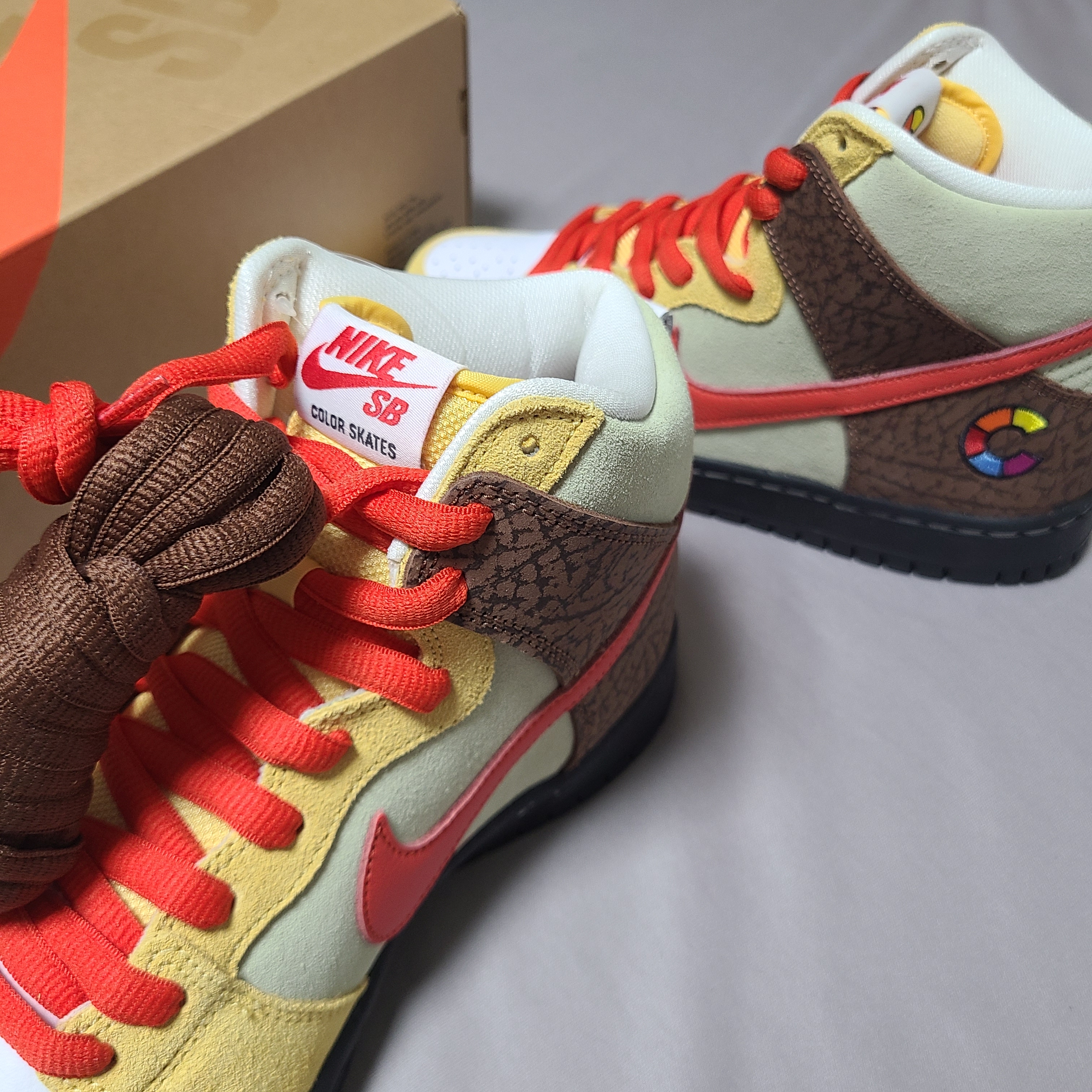 Nike x Color Skates SB Dunk High Pro Kebab and Destroy 착용 스타일 - 1