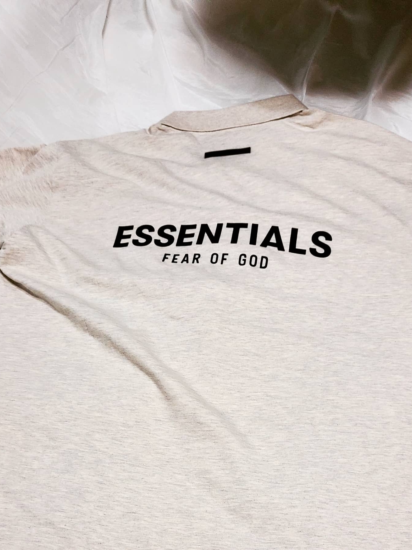 Essentials Short Sleeve Polo Oatmeal - 21SS 착용 스타일 - 2