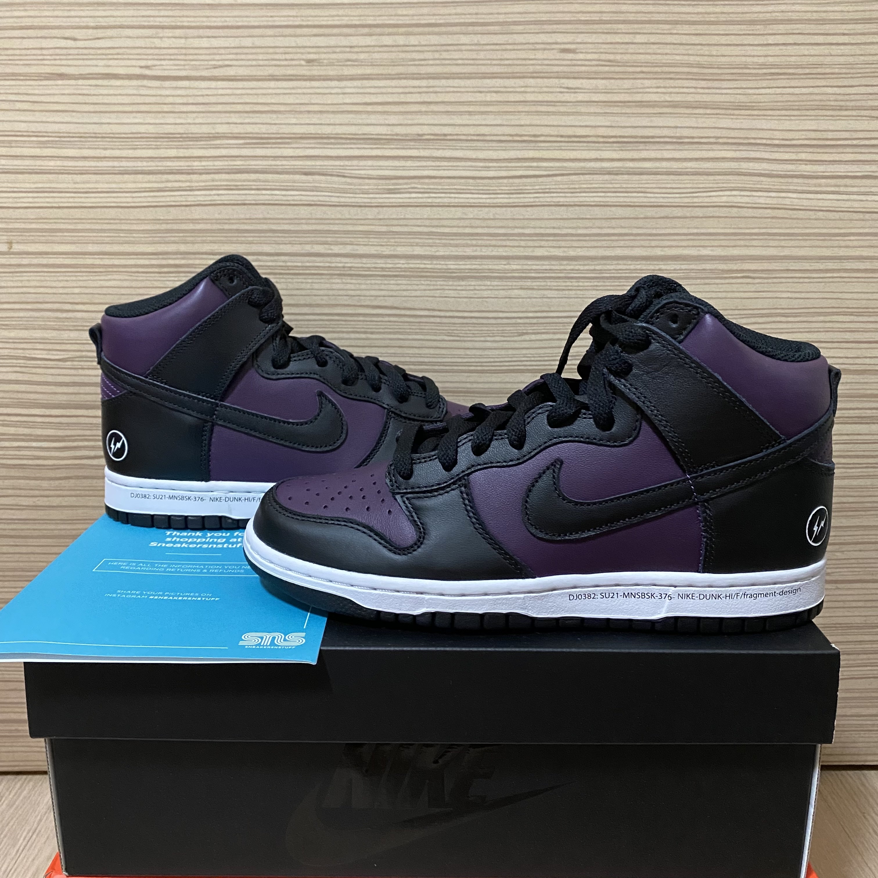 Nike x Fragment Dunk High Black 착용 스타일