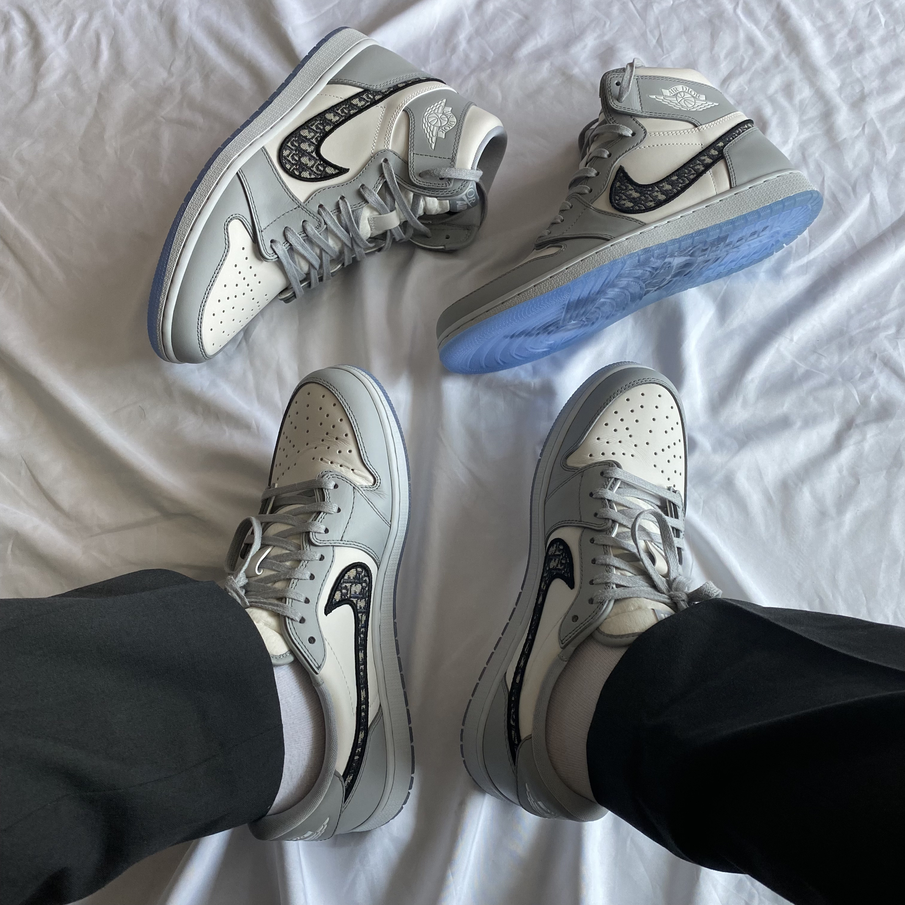 Jordan 1 x Dior High OG, Jordan 1 x Dior Low OG 착용 스타일