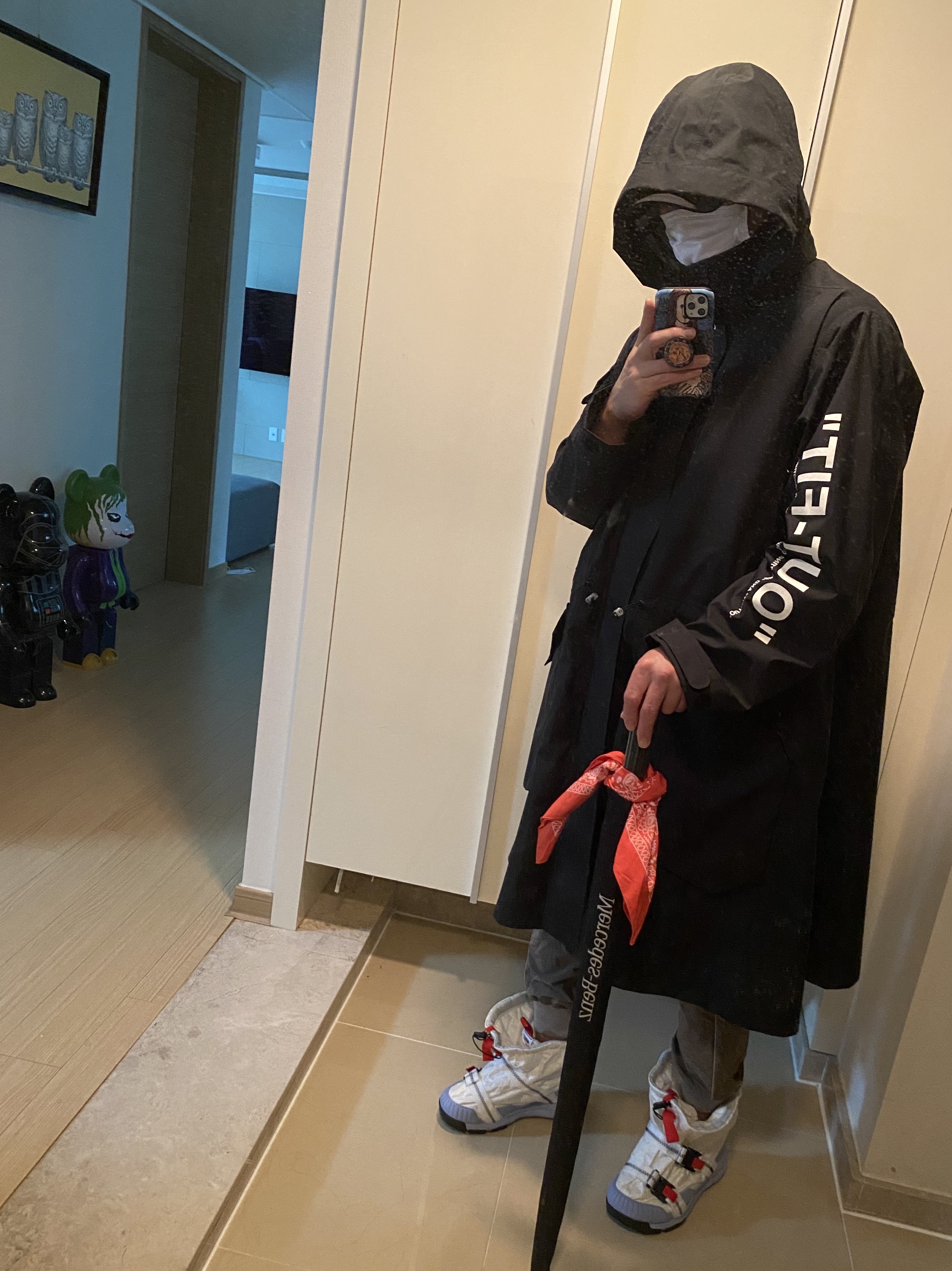 Nike x Tom Sachs Mars Yard Overshoe 3.0, Nike x Off-White Mercurial NRG X Jacket Black 착용 스타일 - 2