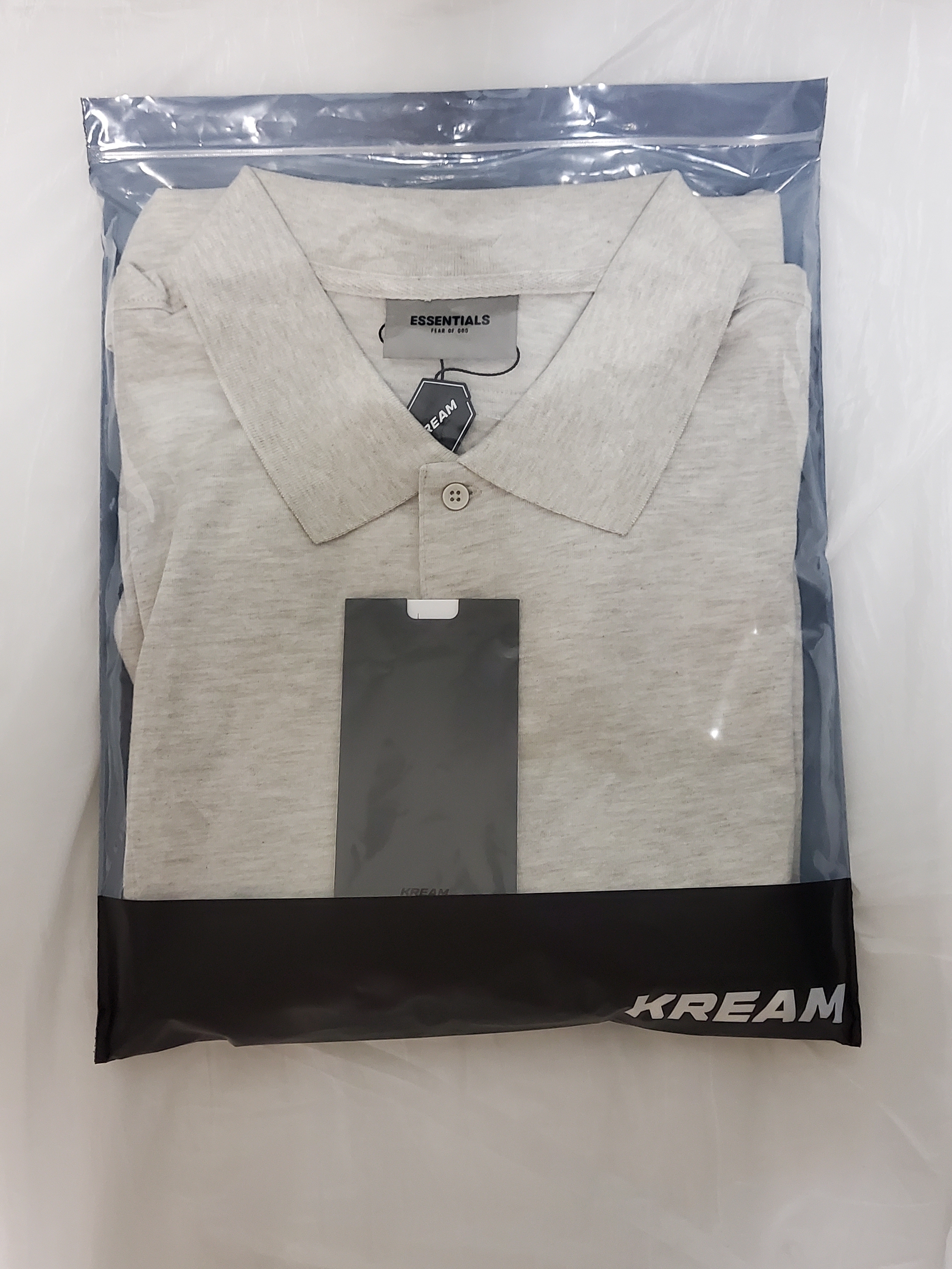 Essentials Short Sleeve Polo Oatmeal - 21SS 착용 스타일 - 1