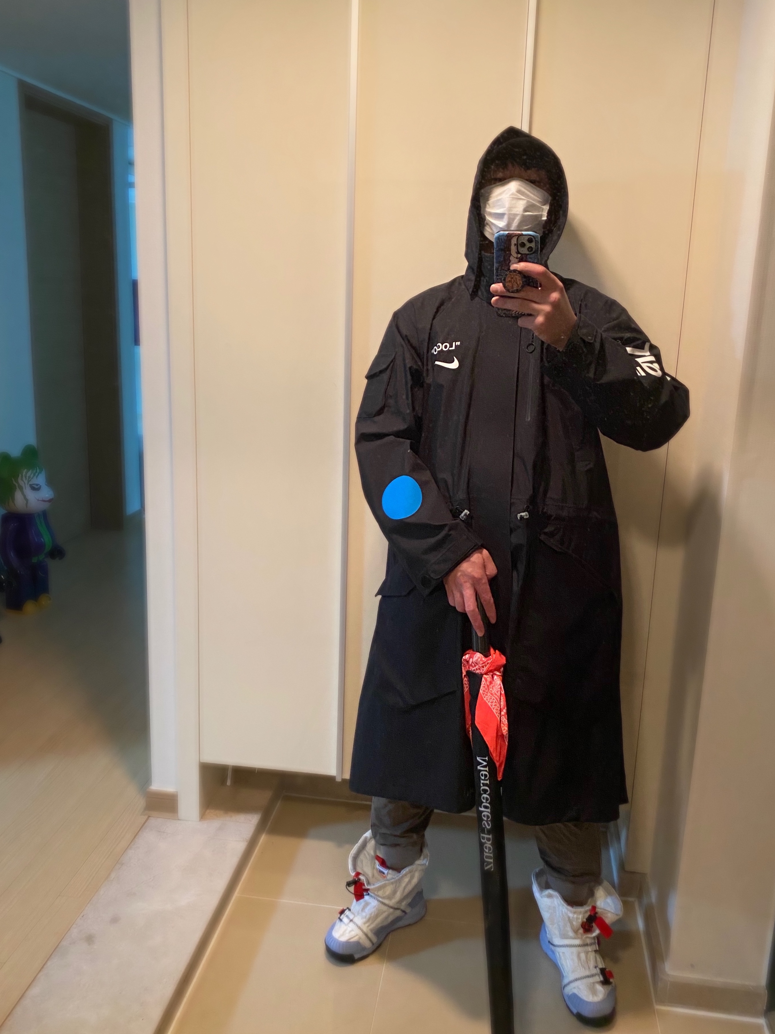 Nike x Tom Sachs Mars Yard Overshoe 3.0, Nike x Off-White Mercurial NRG X Jacket Black 착용 스타일 - 1