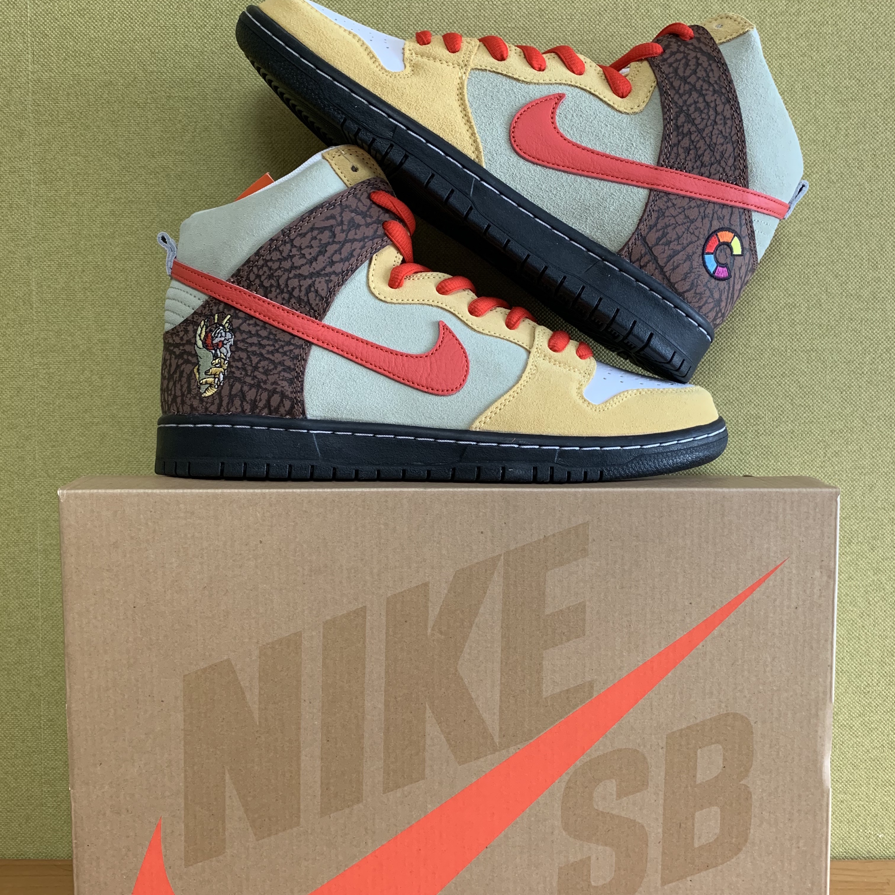 Nike x Color Skates SB Dunk High Pro Kebab and Destroy 착용 스타일 - 1