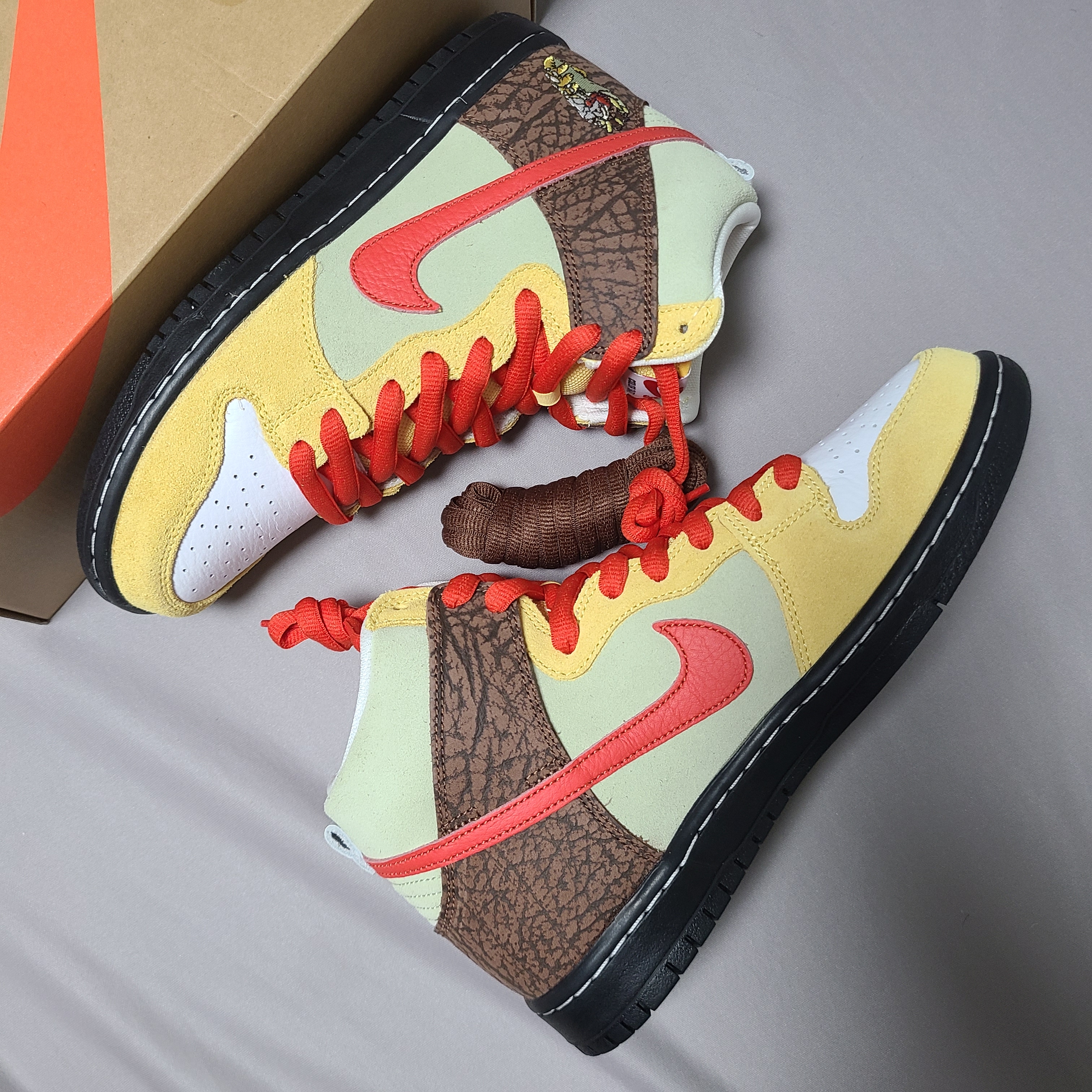 Nike x Color Skates SB Dunk High Pro Kebab and Destroy 착용 스타일 - 3