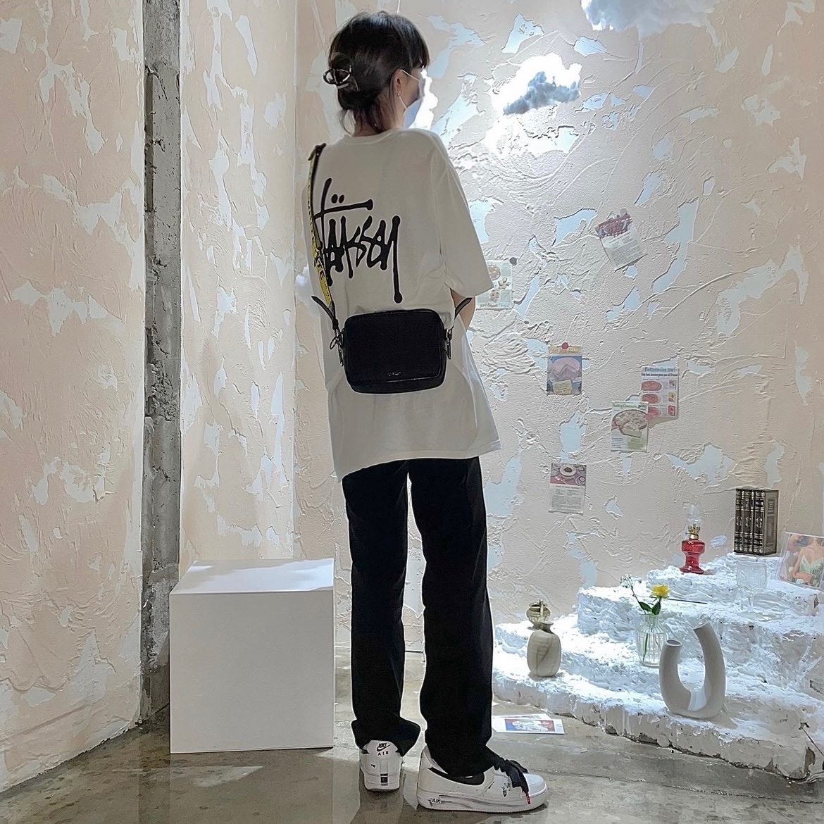 Nike x Peaceminusone Air Force 1 Low Para-Noise 2.0 착용 스타일