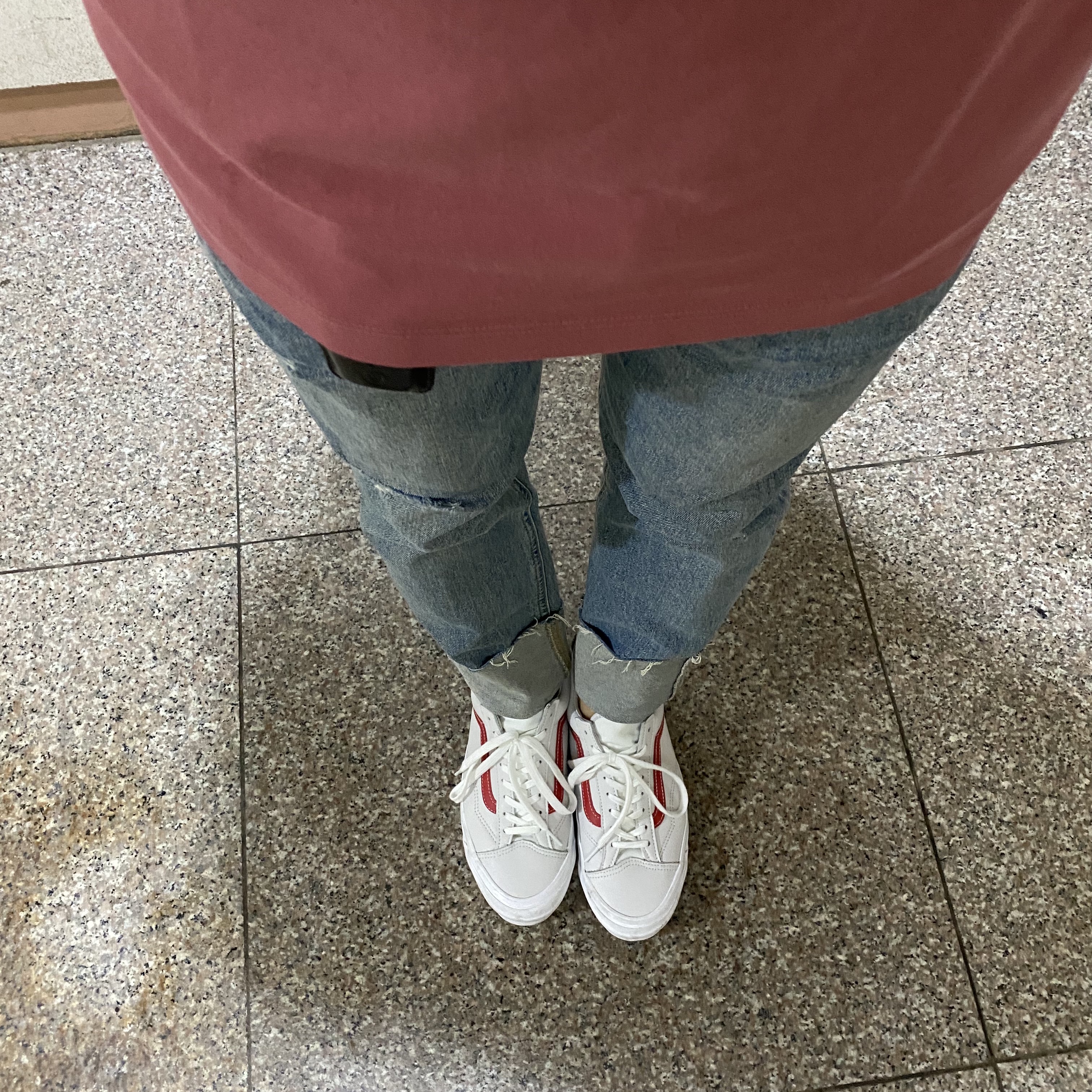 Vans Vault OG Style 36 LX Red 착용 스타일
