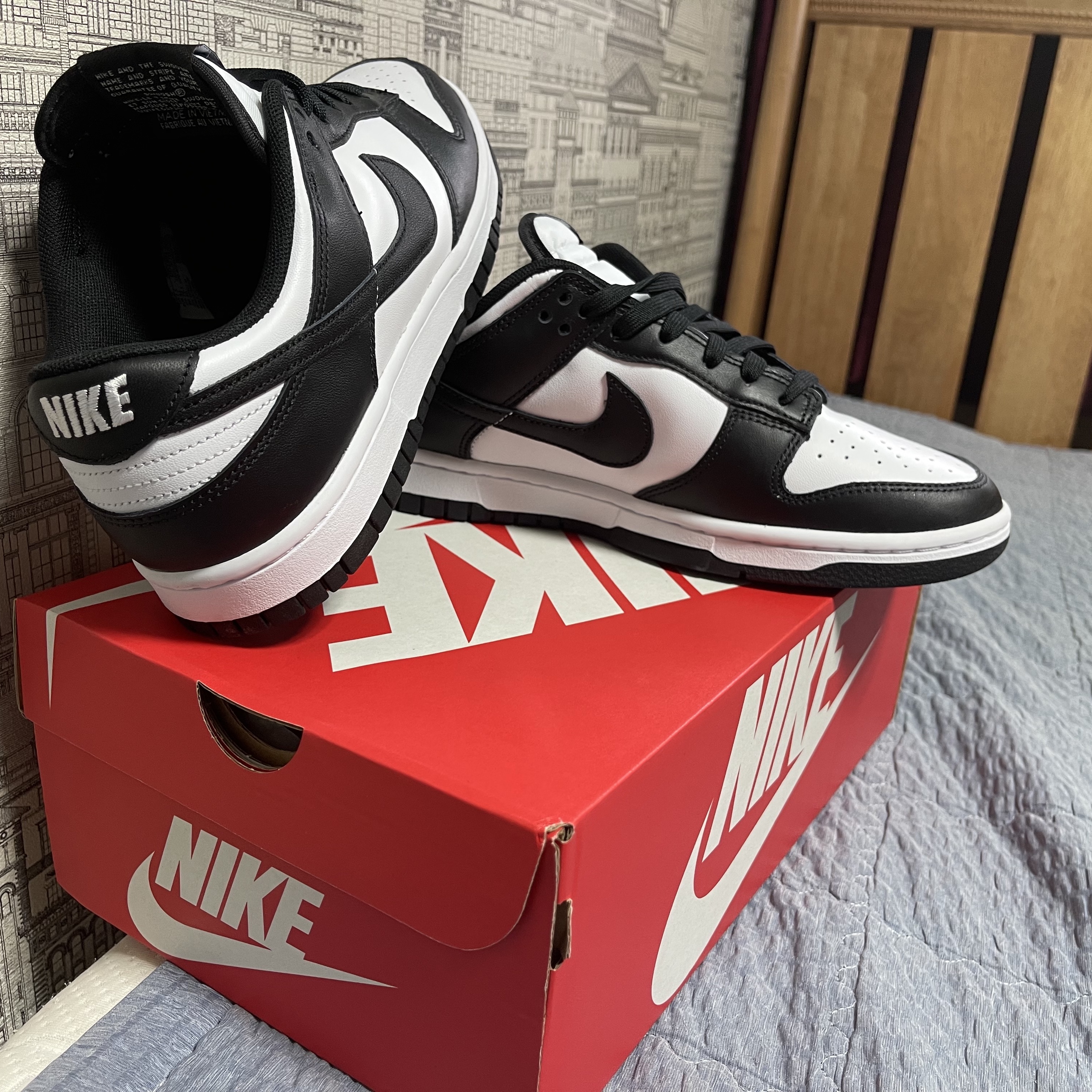 Nike Dunk Low Retro Black 착용 스타일 - 2
