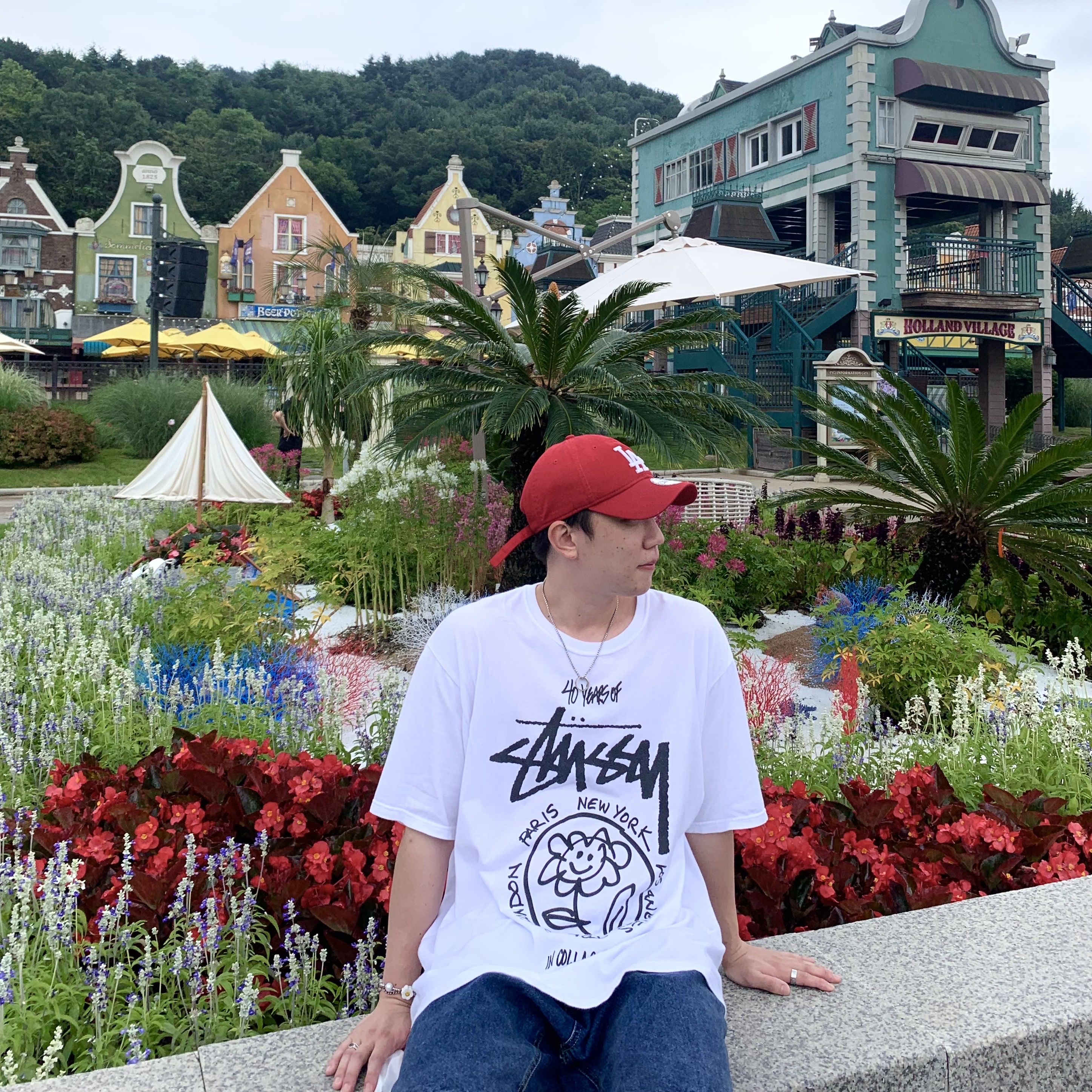 Stussy x Marc Jacobs 40 WT T-Shirt, Nike x Sacai VaporWaffle Royal Fuchsia 착용 스타일 - 4