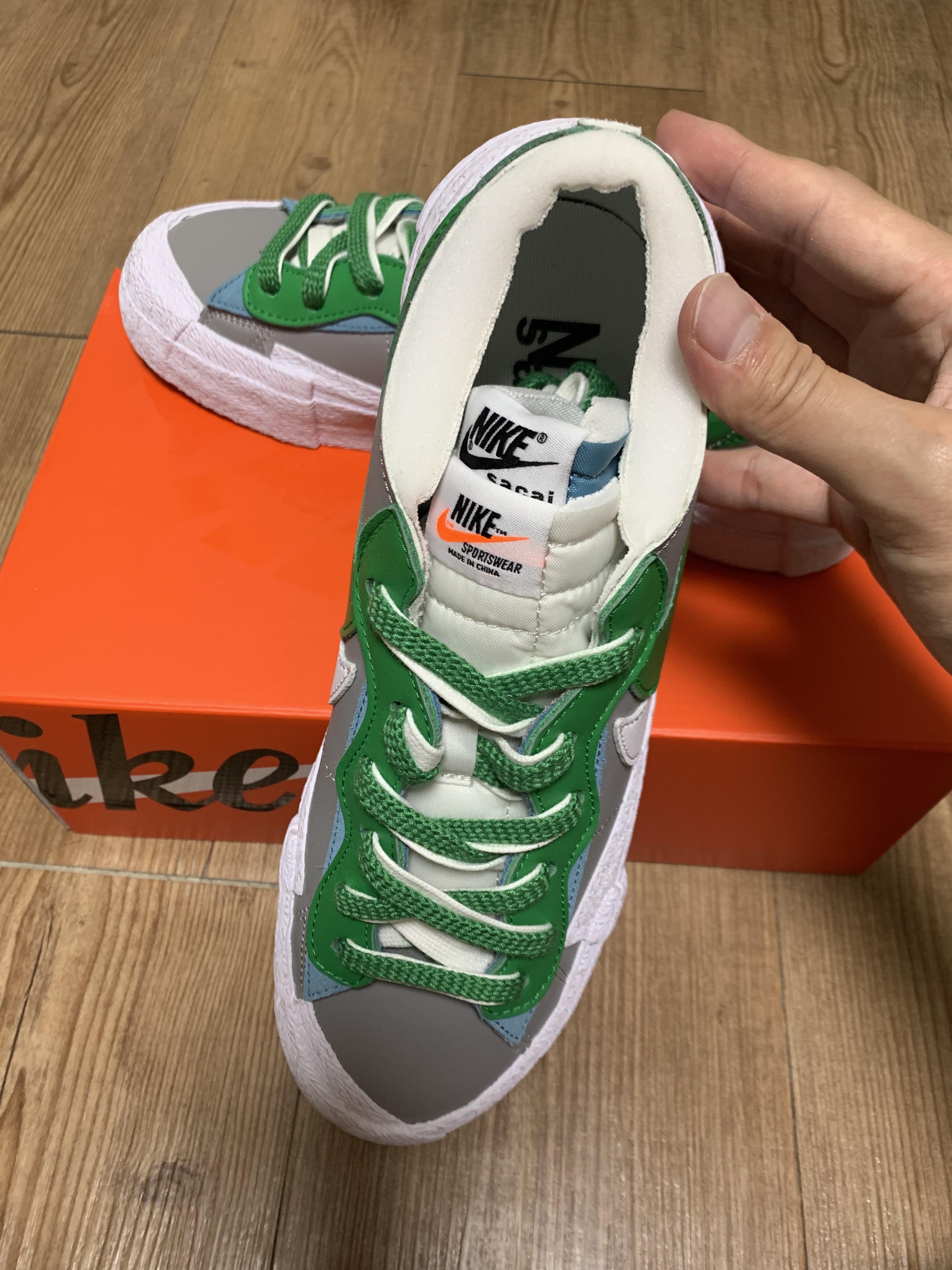 Nike x Sacai Blazer Low Classic Green 착용 스타일