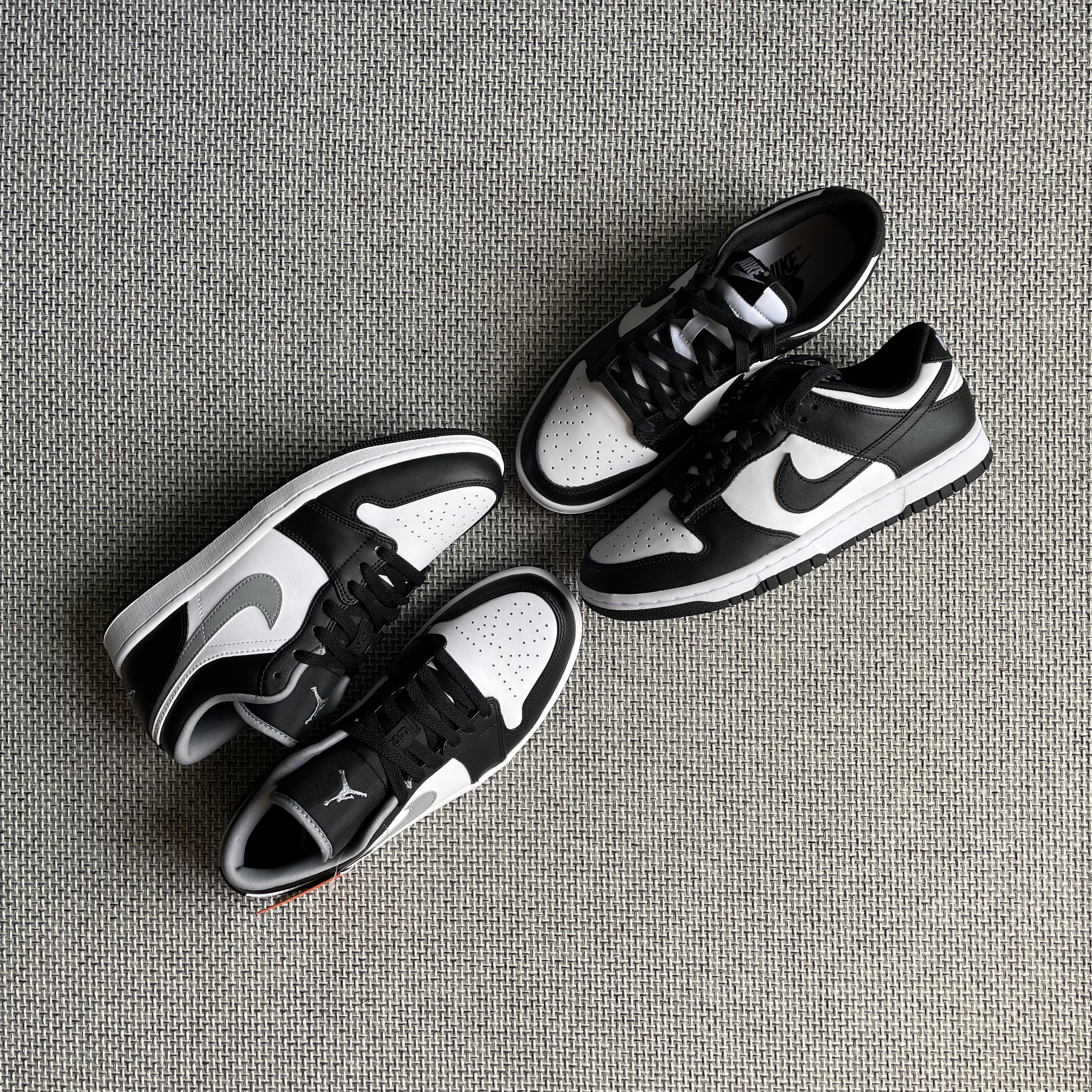 Jordan 1 Low Black Particle Grey 착용 스타일 - 4