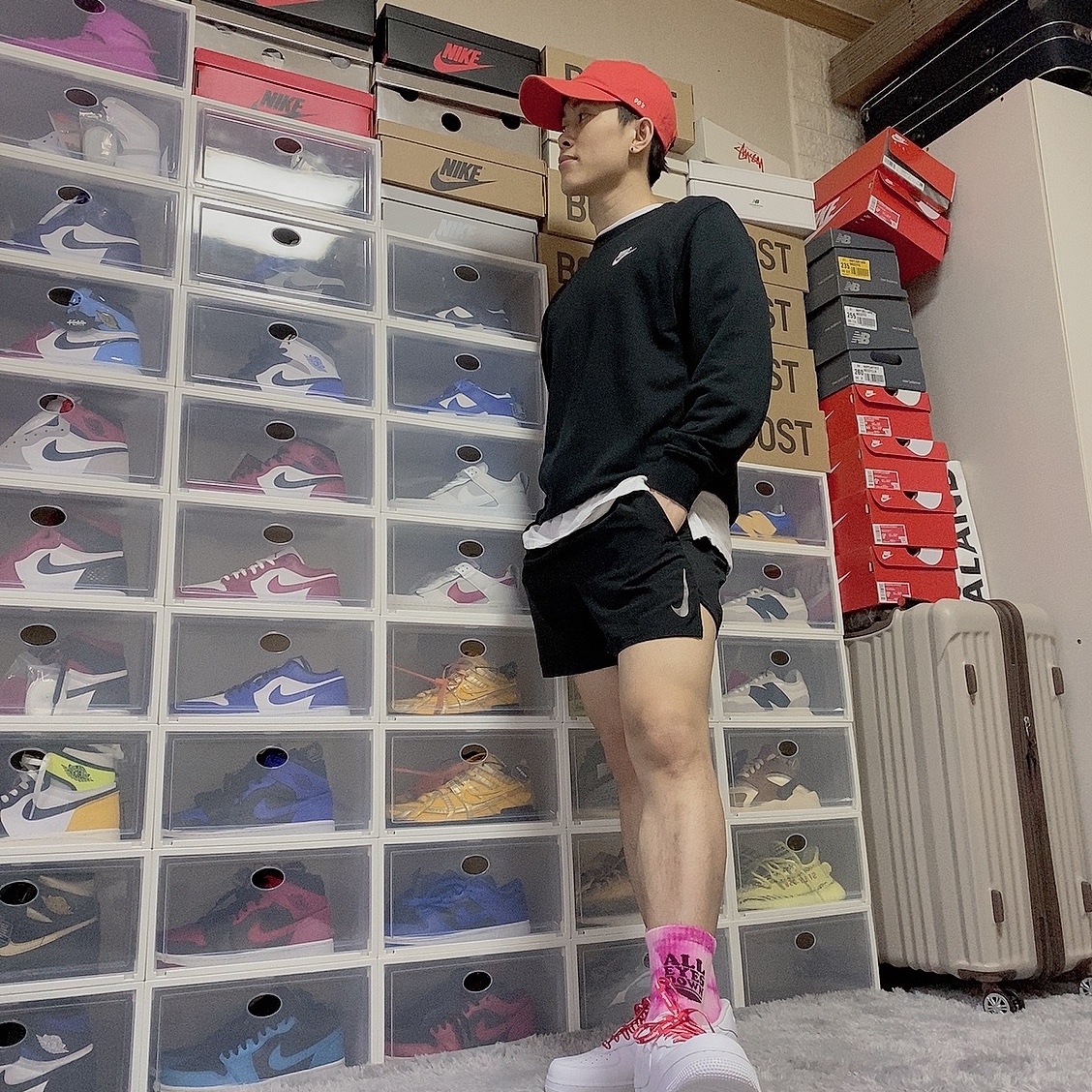 Nike x Supreme Air Force 1 Low White 착용 스타일
