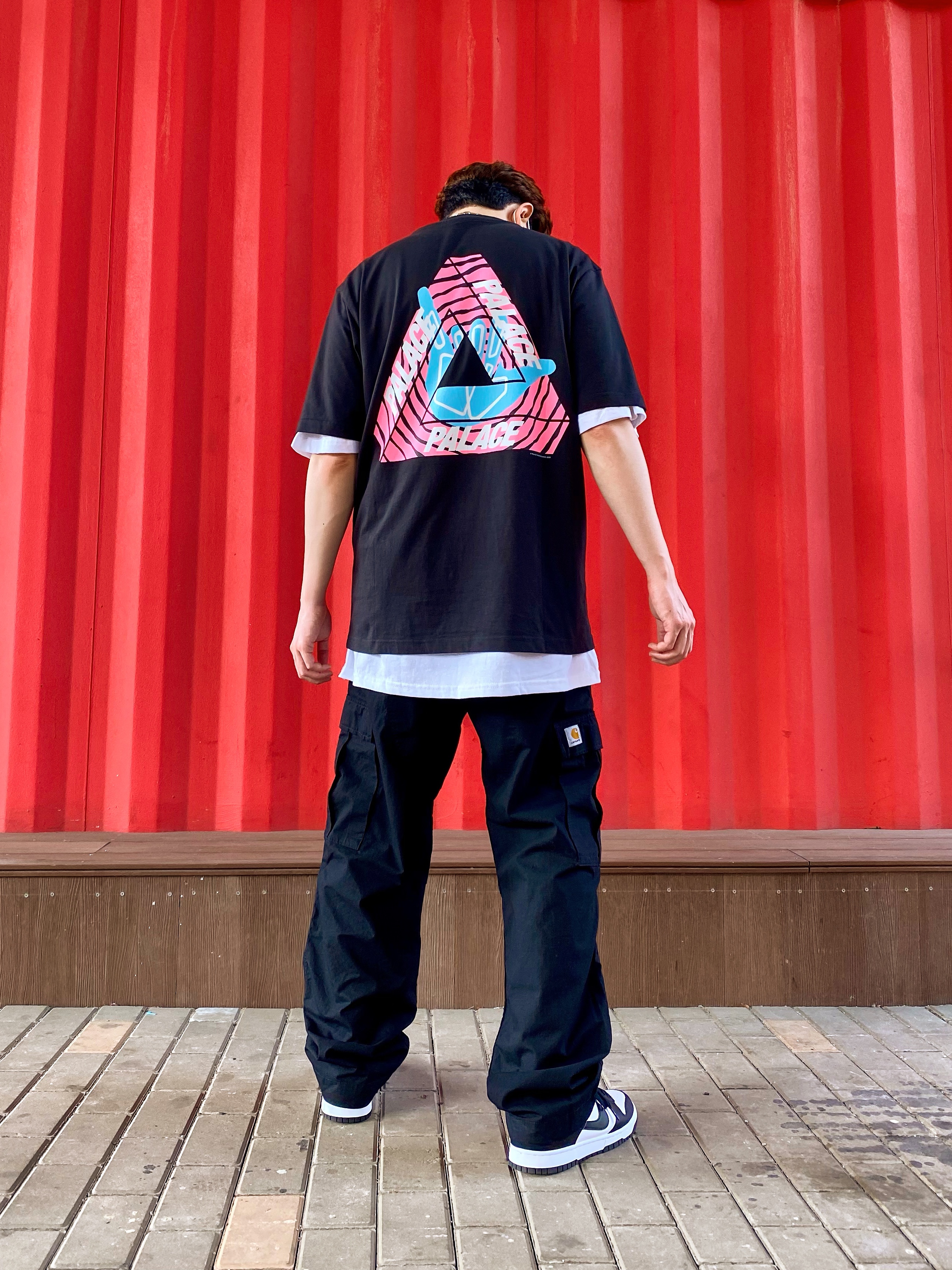 Palace Tri-Zooted Shakka T-Shirt Black - 20FW, Nike Dunk Low Retro Black 착용 스타일