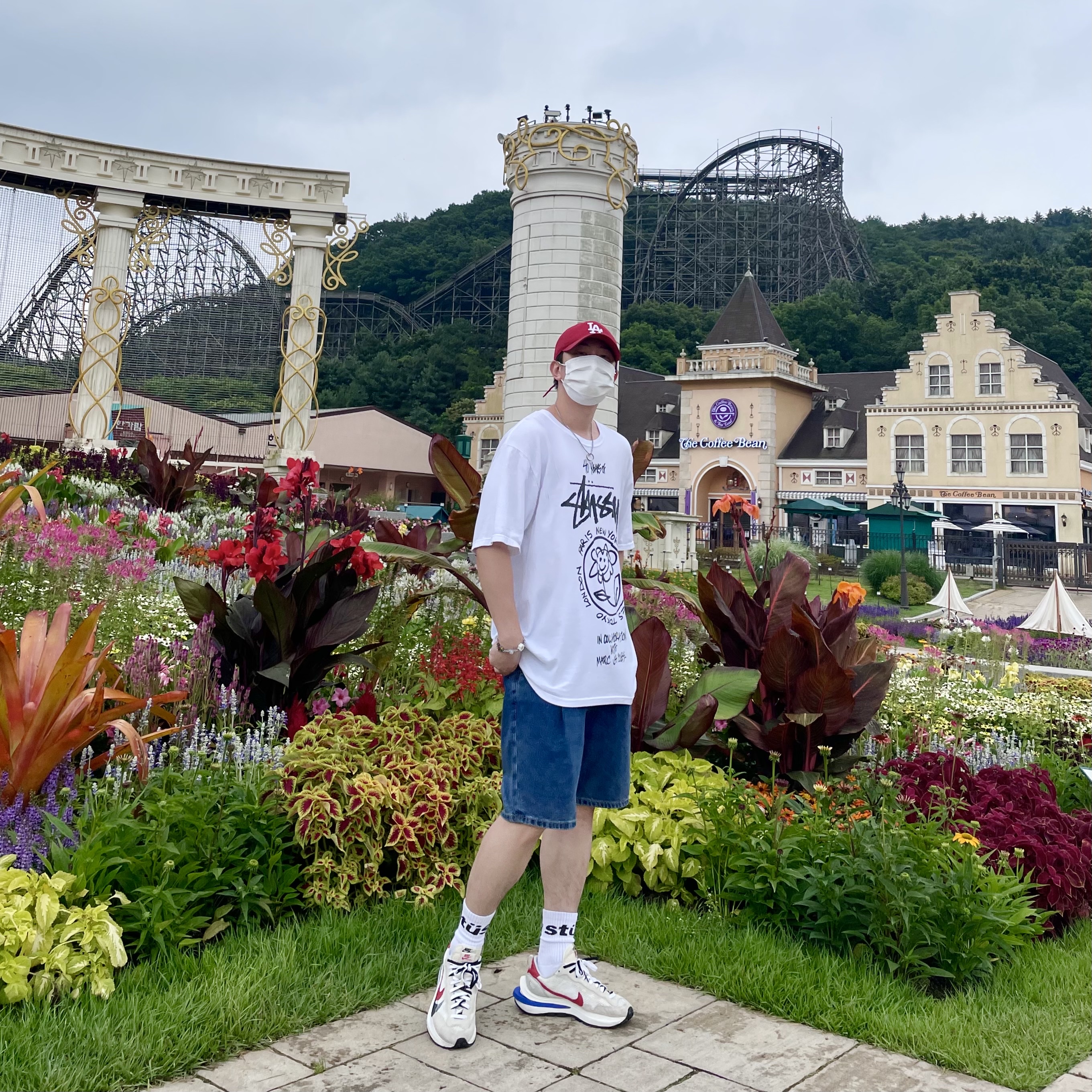 Stussy x Marc Jacobs 40 WT T-Shirt, Nike x Sacai VaporWaffle Royal Fuchsia 착용 스타일 - 2