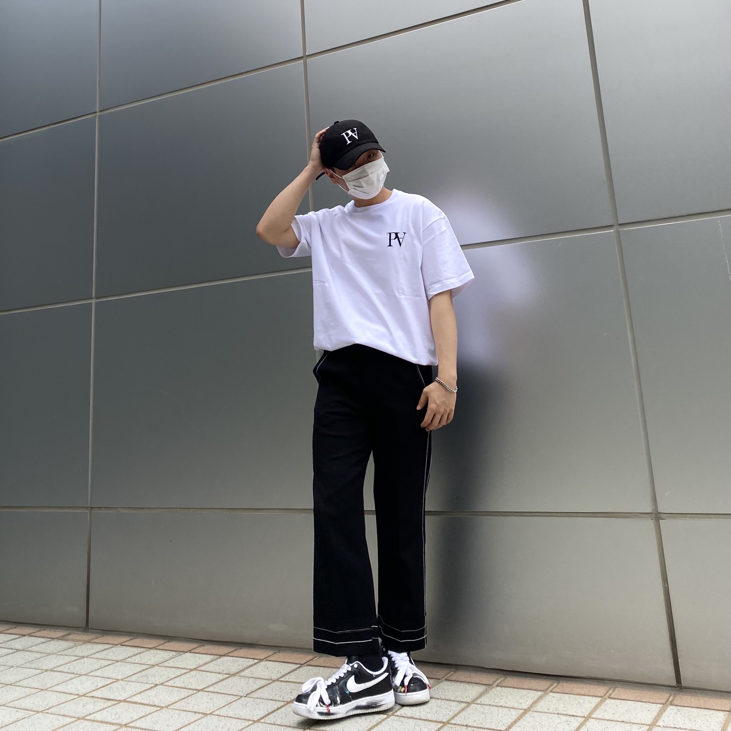 Nike x Peaceminusone Air Force 1 Low Para-Noise 착용 스타일