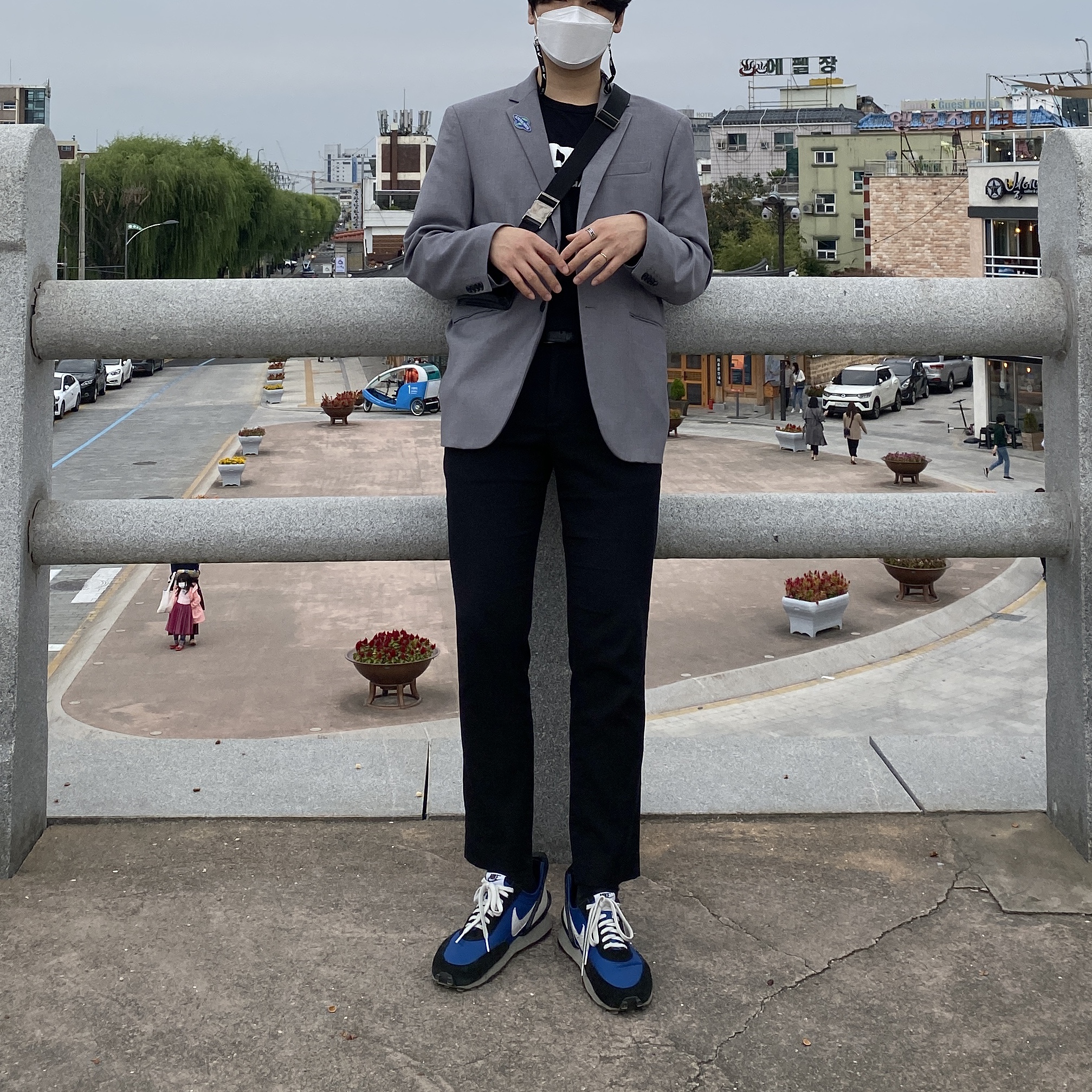 Nike x Undercover Daybreak Blue Jay 착용 스타일