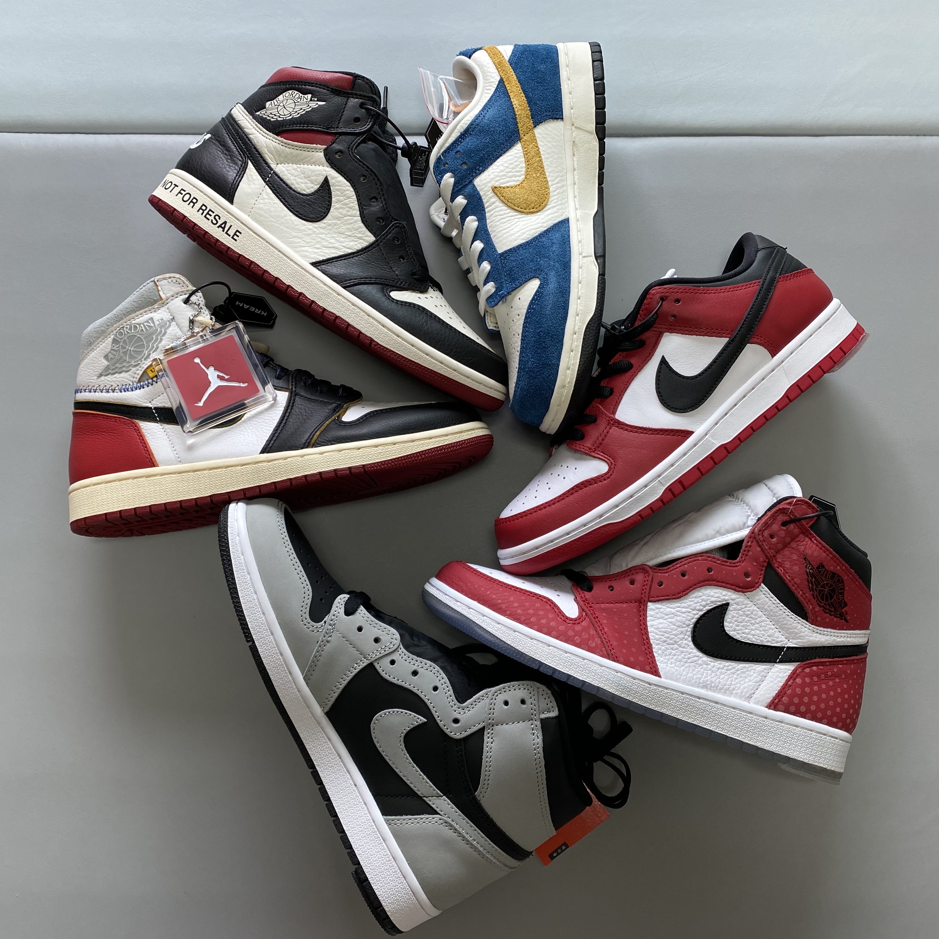 Jordan 1 Retro High Spider-Man Origin Story, Jordan 1 x Union Retro High Black Toe 착용 스타일