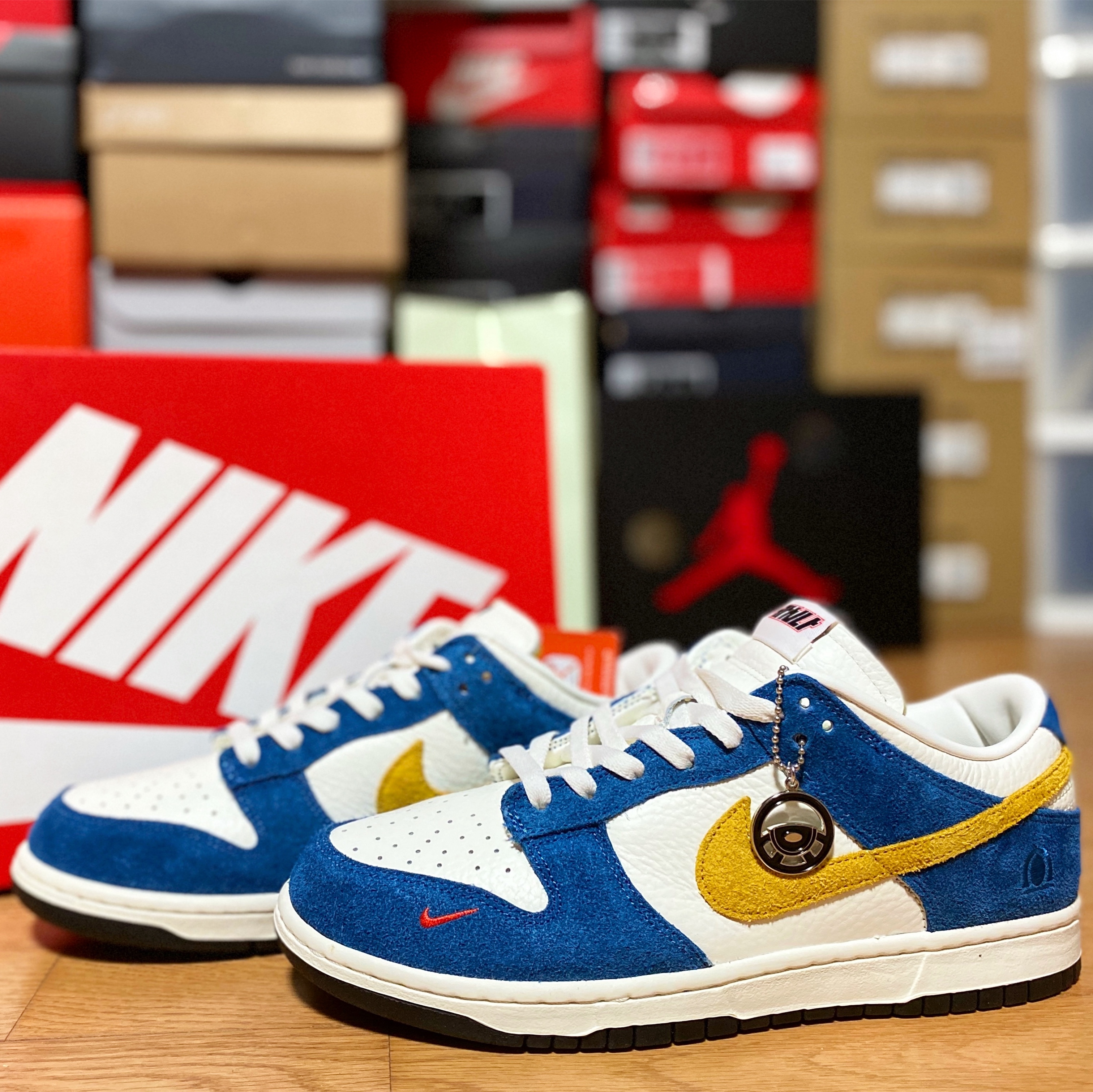 Nike x Kasina Dunk Low 80's Bus, Nike x Stussy WT T-Shirt White - US/EU 착용 스타일 - 3