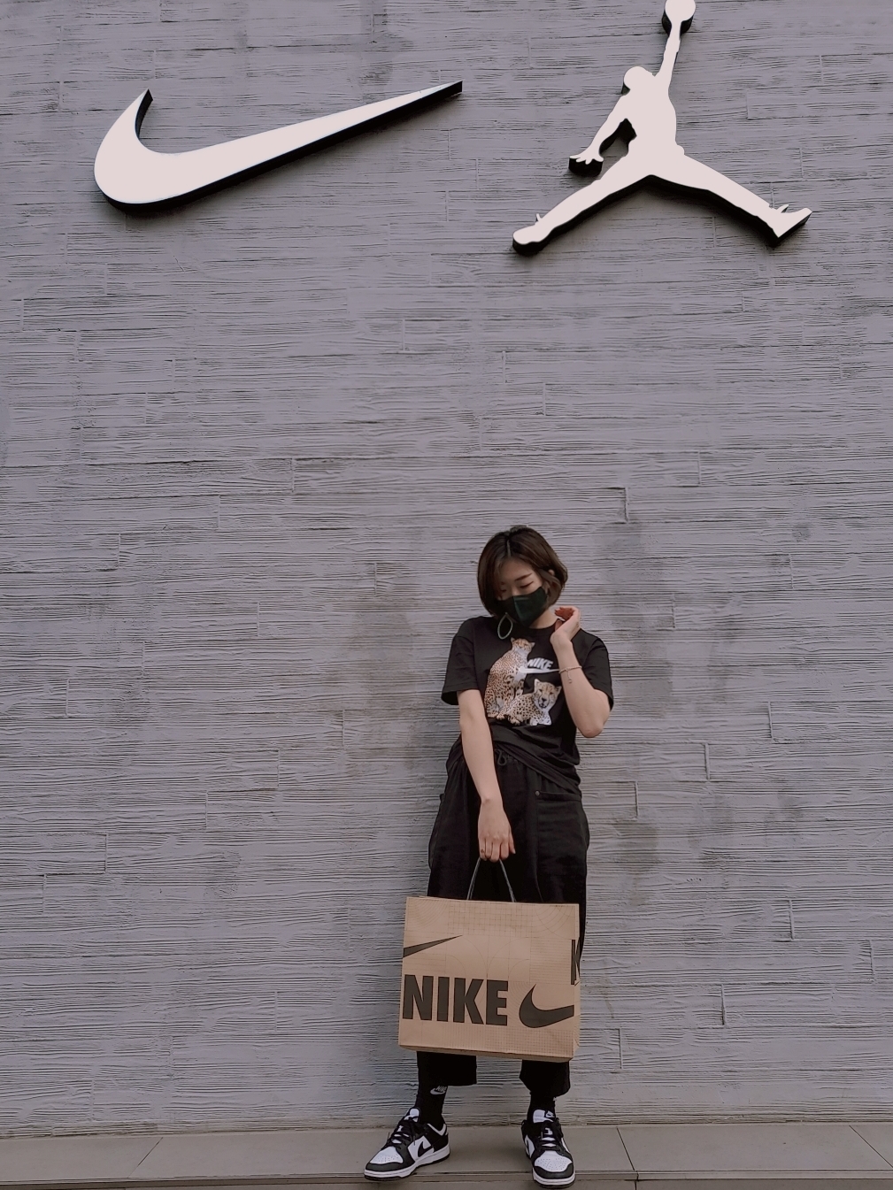 (W) Nike Dunk Low Black 착용 스타일